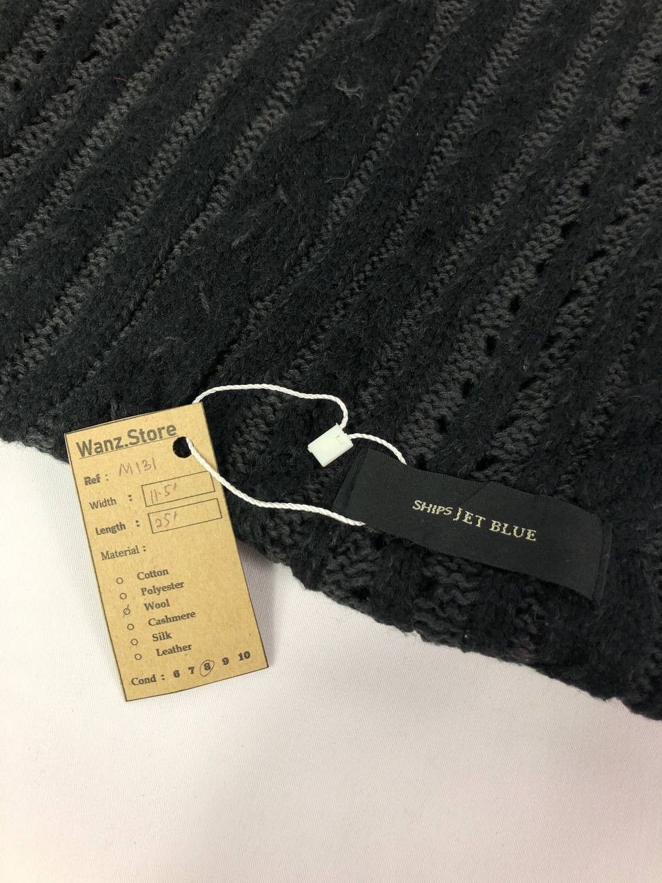 Ships Jet Blue Ships Jet Blue Scarf Muffler Neckwear M131 Size ONE SIZE - 4 Thumbnail