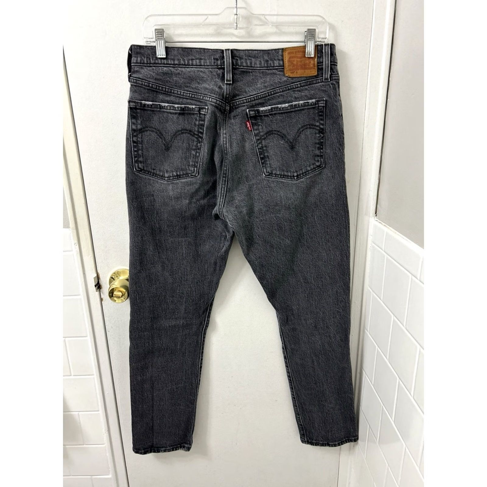 Levi's Levi's 501 S Jeans Womens 30x28 Denim Black Gray Button Fly Slim Skinny Distressed 5-Pocket Size 30" / US 8 / IT 44 - 2 Thumbnail