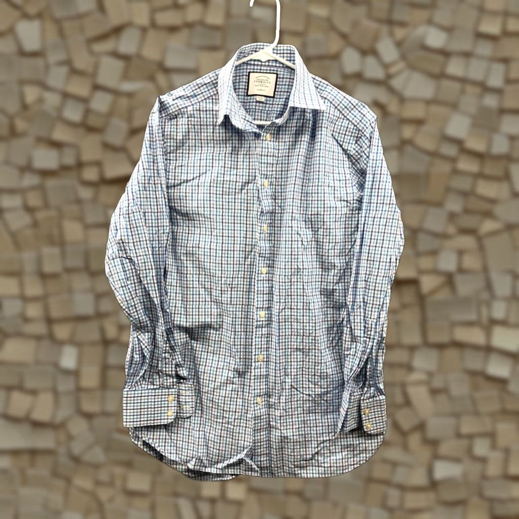 Charles Tyrwhitt Charles Tyrwhitt Shirt Size 15.5 Mens Long Sleeve Spread Collar Blue Classic Fit Size US L / EU 52-54 / 3 - 1 Thumbnail
