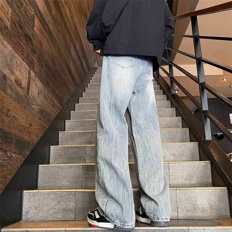 Japanese Brand Retro casual straight leg wide leg jeans Size US 32 / EU 48 - 5 Thumbnail