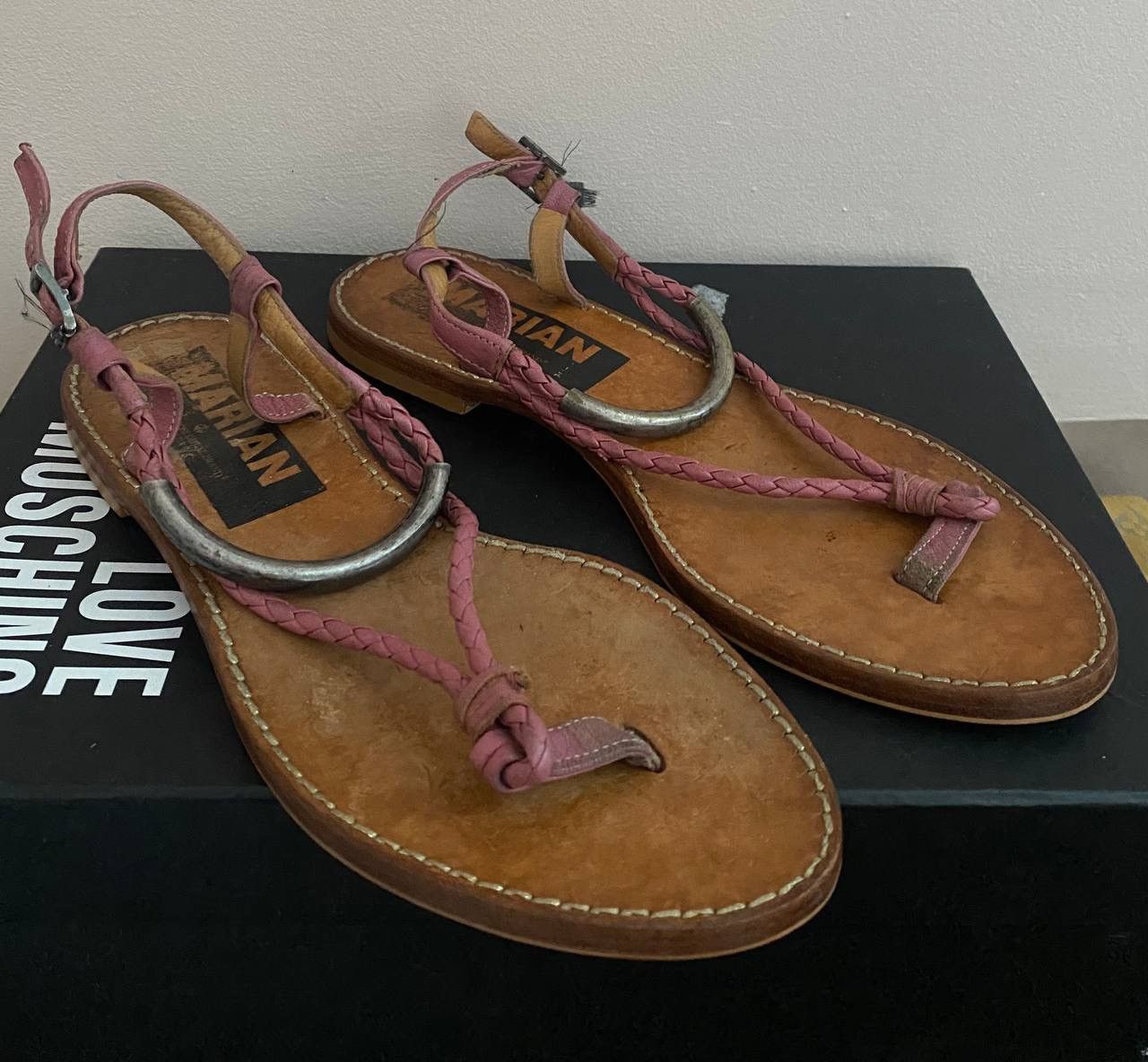 Golden Goose Golden Goose Leather flip flops Pink Size US 9 / IT 39 - 1 Thumbnail