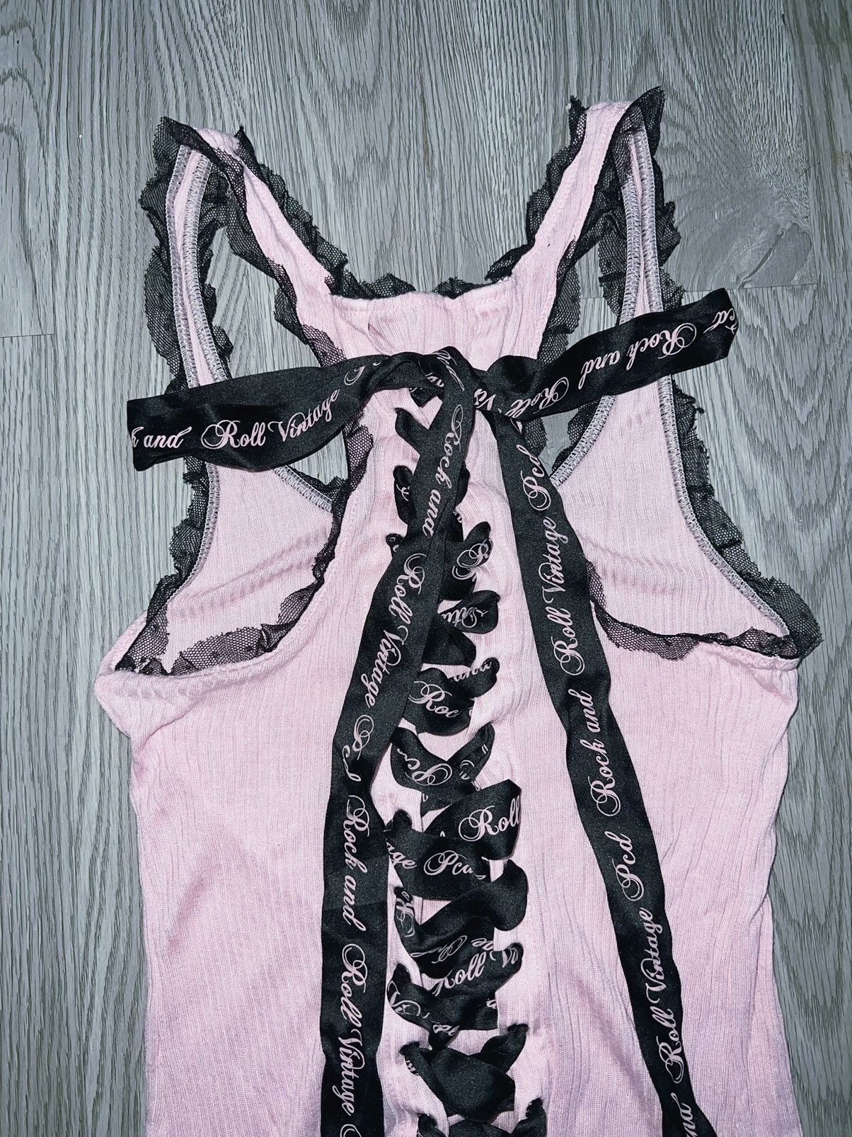 Japanese Brand Pussycat Dolls Shhh…lolita lace up tank top 🎀🖤 Size M / US 6-8 / IT 42-44 - 14 Thumbnail
