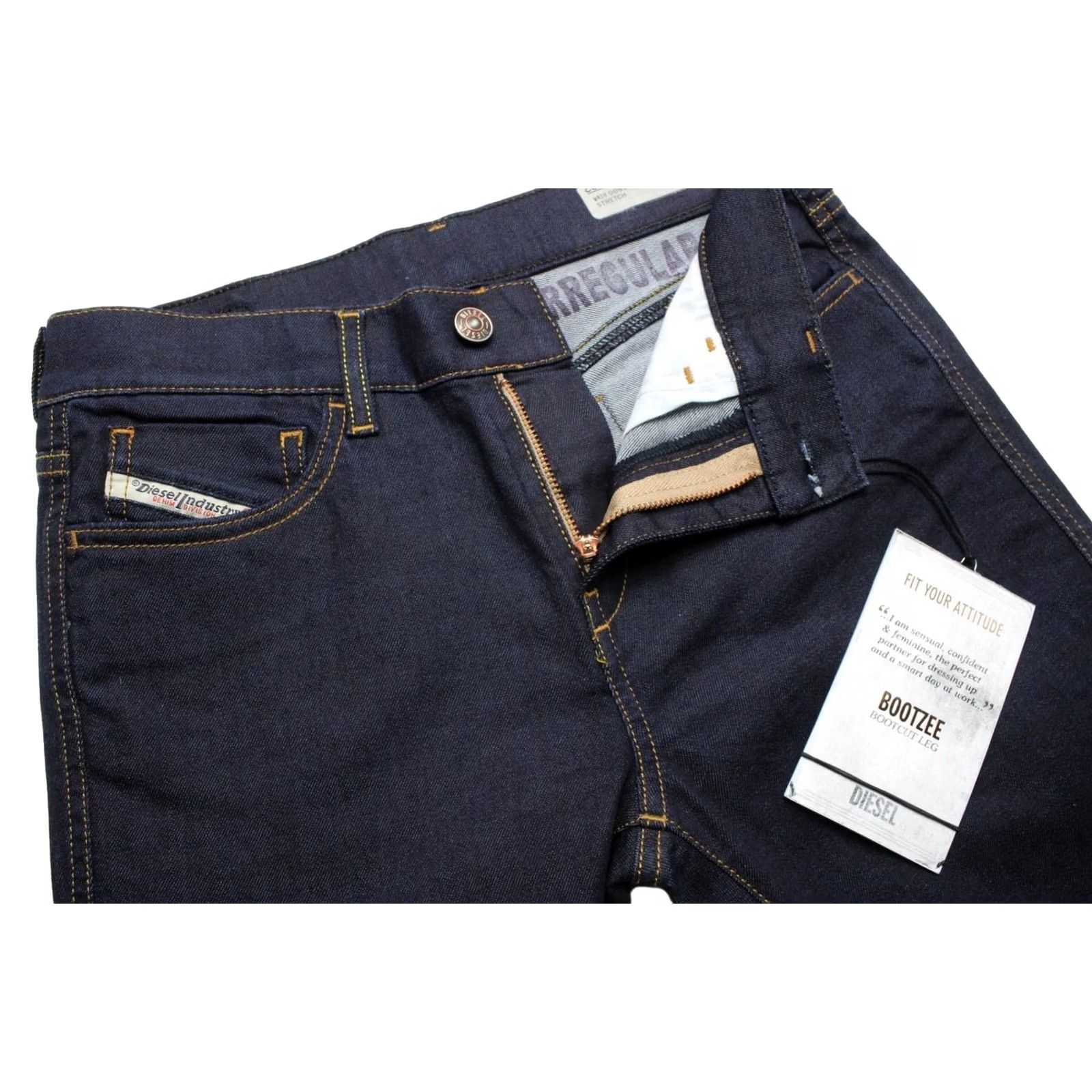 Diesel DIESEL Bootzee Regular Slim-Bootcut 0069H Stretch Jeans Women's W27/L32 Zip Blue Size 27" / US 4 / IT 40 - 4 Thumbnail