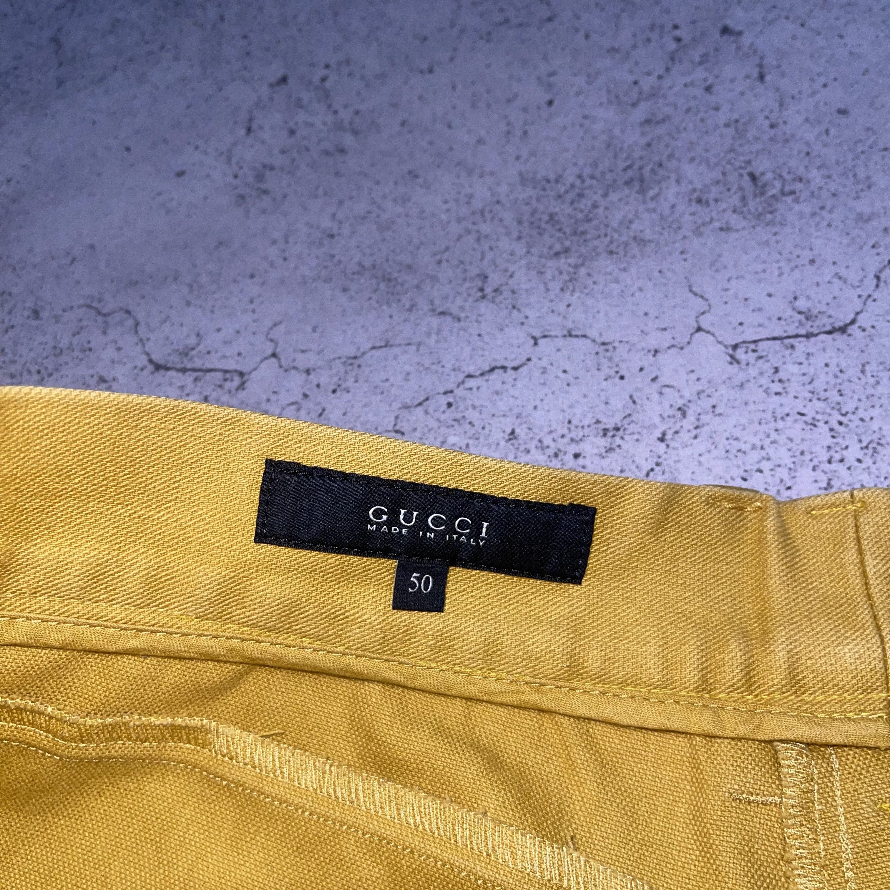 Gucci GUCCI old money skinny yellow denim pants Size US 34 / EU 50 - 5 Thumbnail