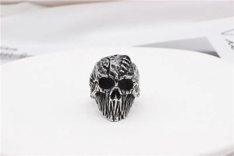 Jewelry Skull Mummy Titanium Steel Ring Size ONE SIZE - 1 Thumbnail