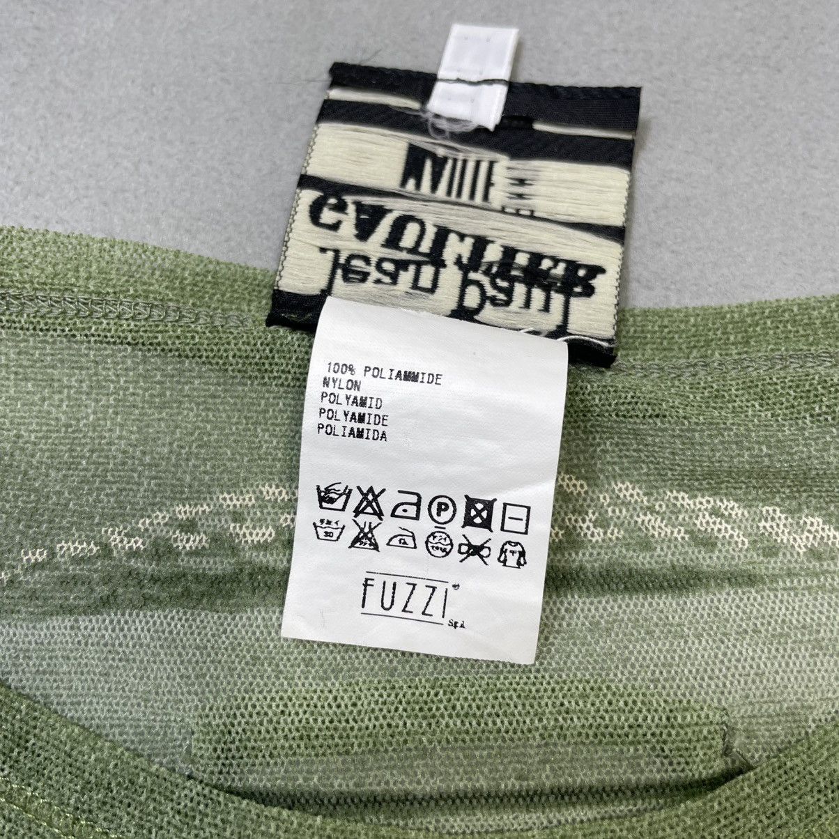 Jean Paul Gaultier JEAN PAUL GAULTIER GREEN SHEER MESH TROMPE L’OEIL TOP Size M / US 6-8 / IT 42-44 - 3 Thumbnail