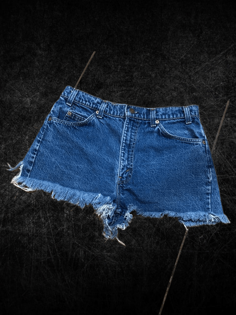 Levi's Vintage LEVIS Blue Jean Shorts High-Waisted Distressed Size 34" / US 12 / IT 48 - 1 Thumbnail