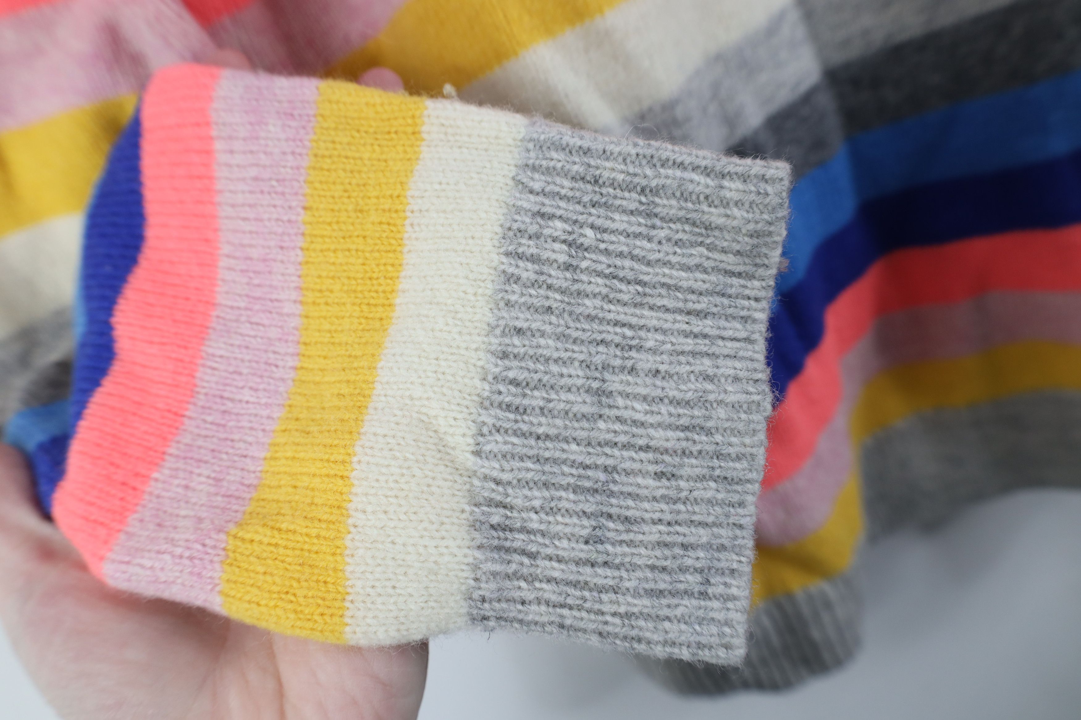 J.Crew Vintage Y2K J Crew Blend Rainbow Striped Knit Sweater Size S / US 4 / IT 40 - 7 Thumbnail