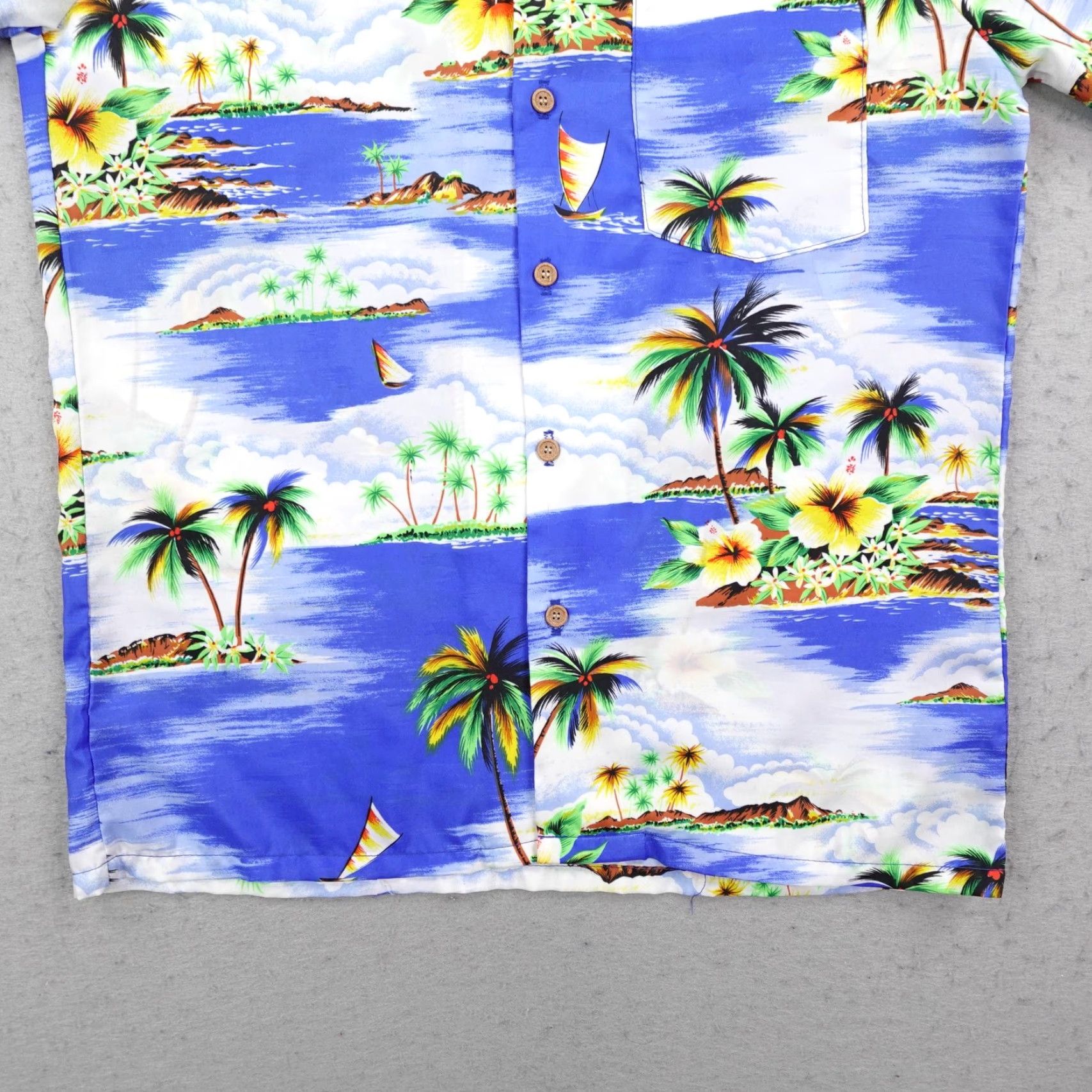 Vintage Vintage Islander Shirt Mens Medium Blue Hawaiian Aloha Tropical Camp Button Up Size US M / EU 48-50 / 2 - 4 Thumbnail