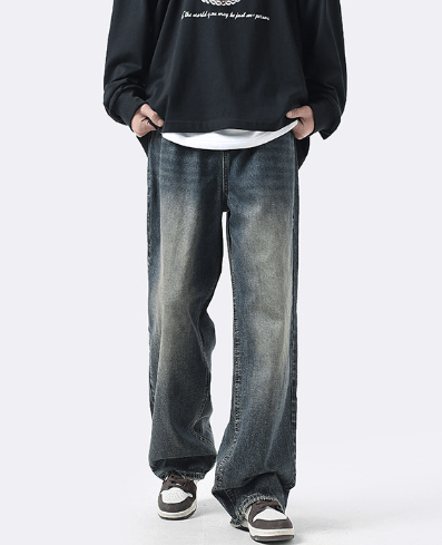 Japanese Brand × Jean American retro high street casual washed loose jeans Size US 32 / EU 48 - 1 Thumbnail