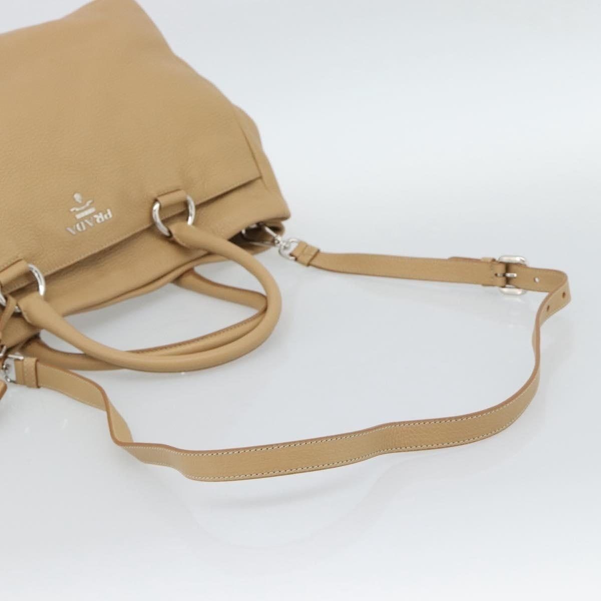 Prada Prada Vitello Handbag Beige Size ONE SIZE - 10 Thumbnail