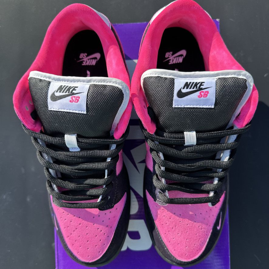 Nike Sb Dunk Custom Night Blossom Suede - Black/Pink Size 10
