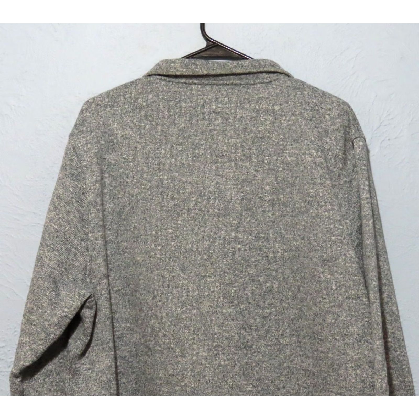 J.Crew J.CREW Authentic Sweater Men XL Marled Fleece Mock Neck Pullover Gray Solid Long Sleeve Casual Knit Size US XL / EU 56 / 4 - 7 Thumbnail