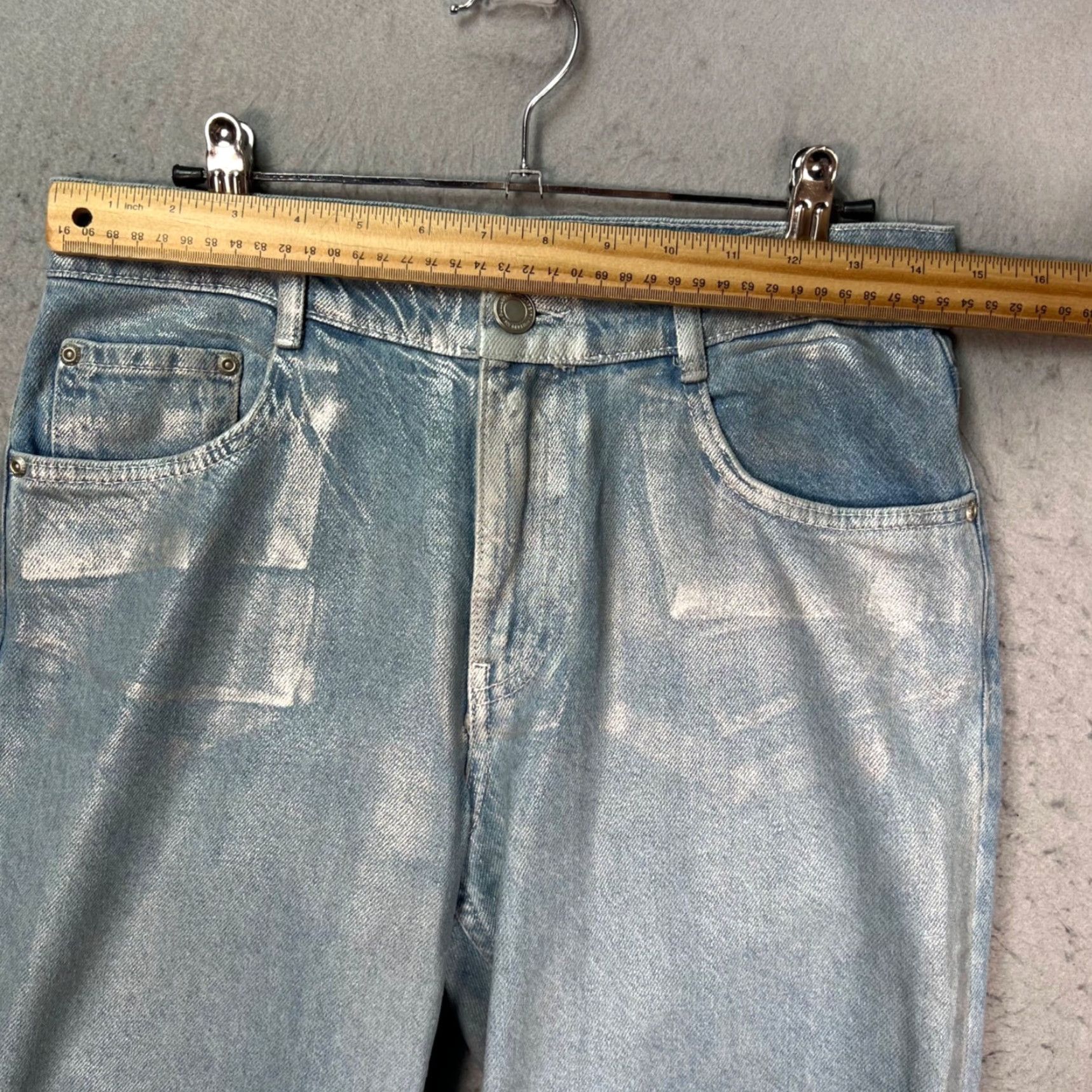 Vintage Pull&Bear Jeans Womens Size 4 Light Wash High-Waisted Straight Denim Size 27" / US 4 / IT 40 - 4 Thumbnail
