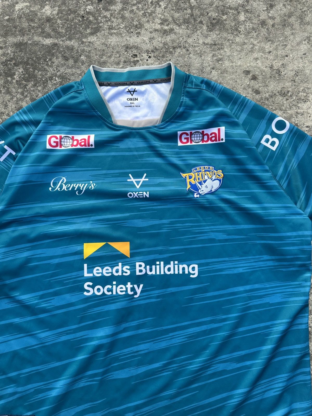 Vintage Oxen Leeds Rhinos Rugby Jersey Rare Vintage 6XL UK Sport Size US XXL / EU 58 / 5 - 2 Thumbnail