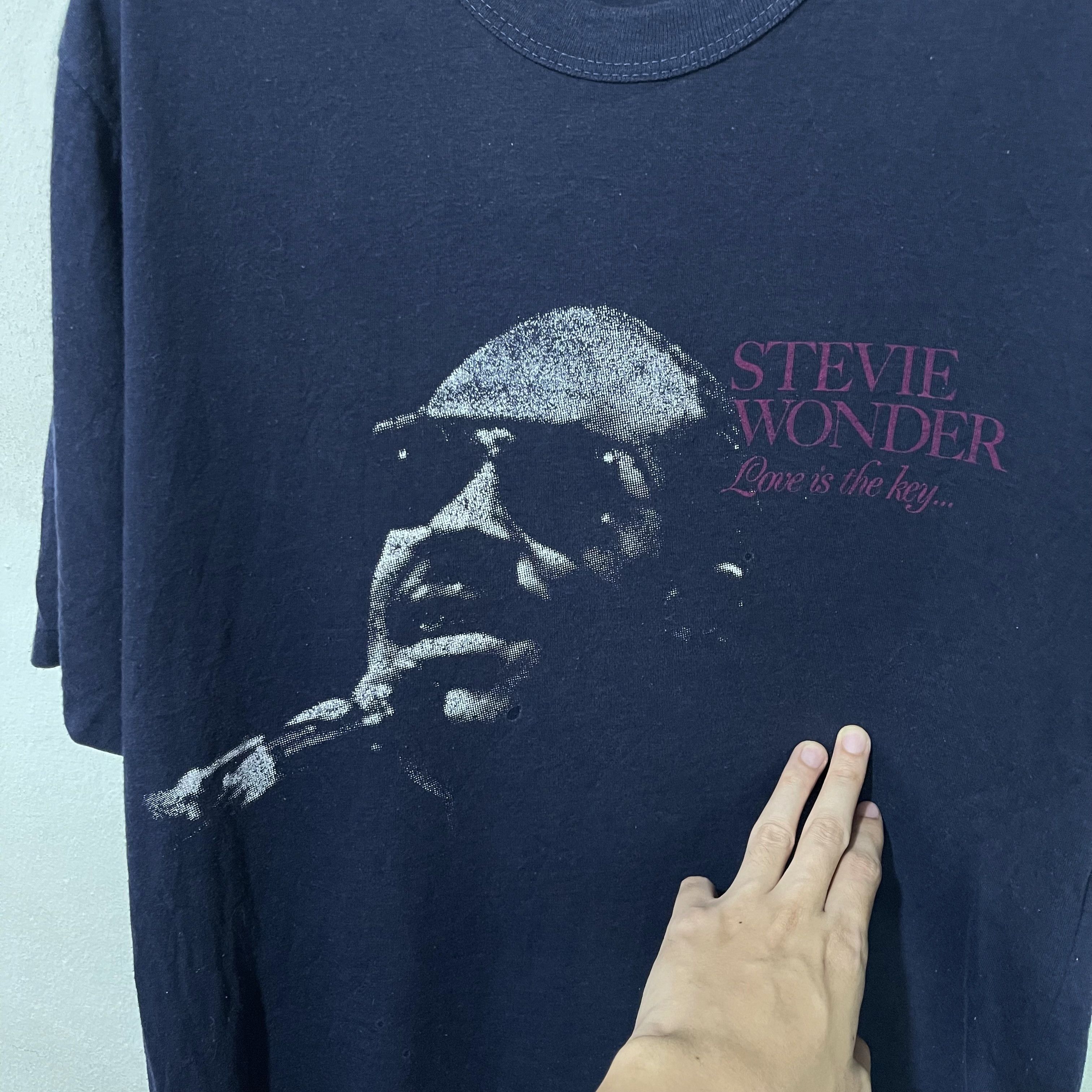 Band Tees Vintage 1987 Stevie Wonder Love Is The Key Tour Shirt Size US M / EU 48-50 / 2 - 2 Thumbnail