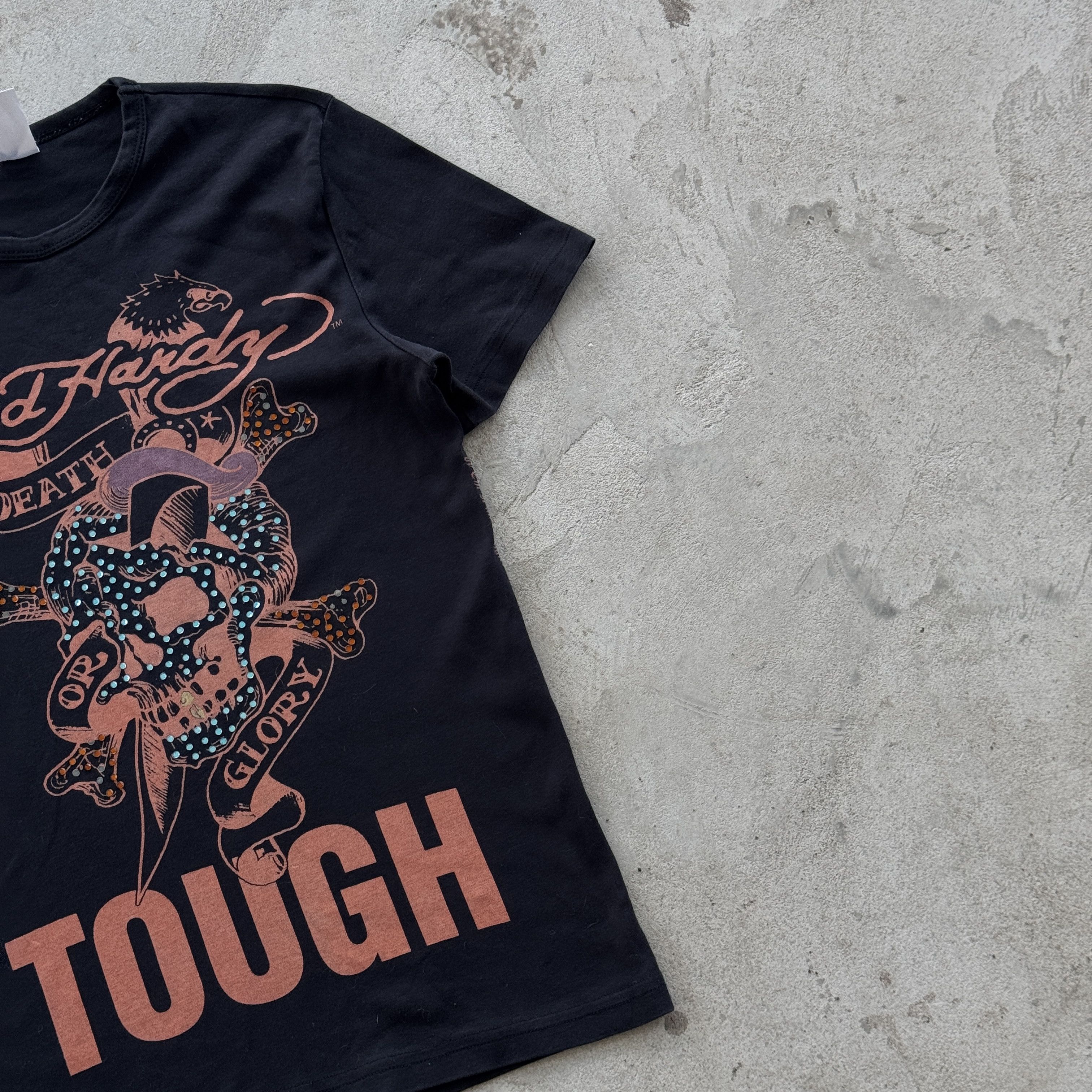 Ed Hardy Ed Hardy Death Or Glory Skull Tough Graphic T-Shirt Black Size S / US 4 / IT 40 - 3 Thumbnail