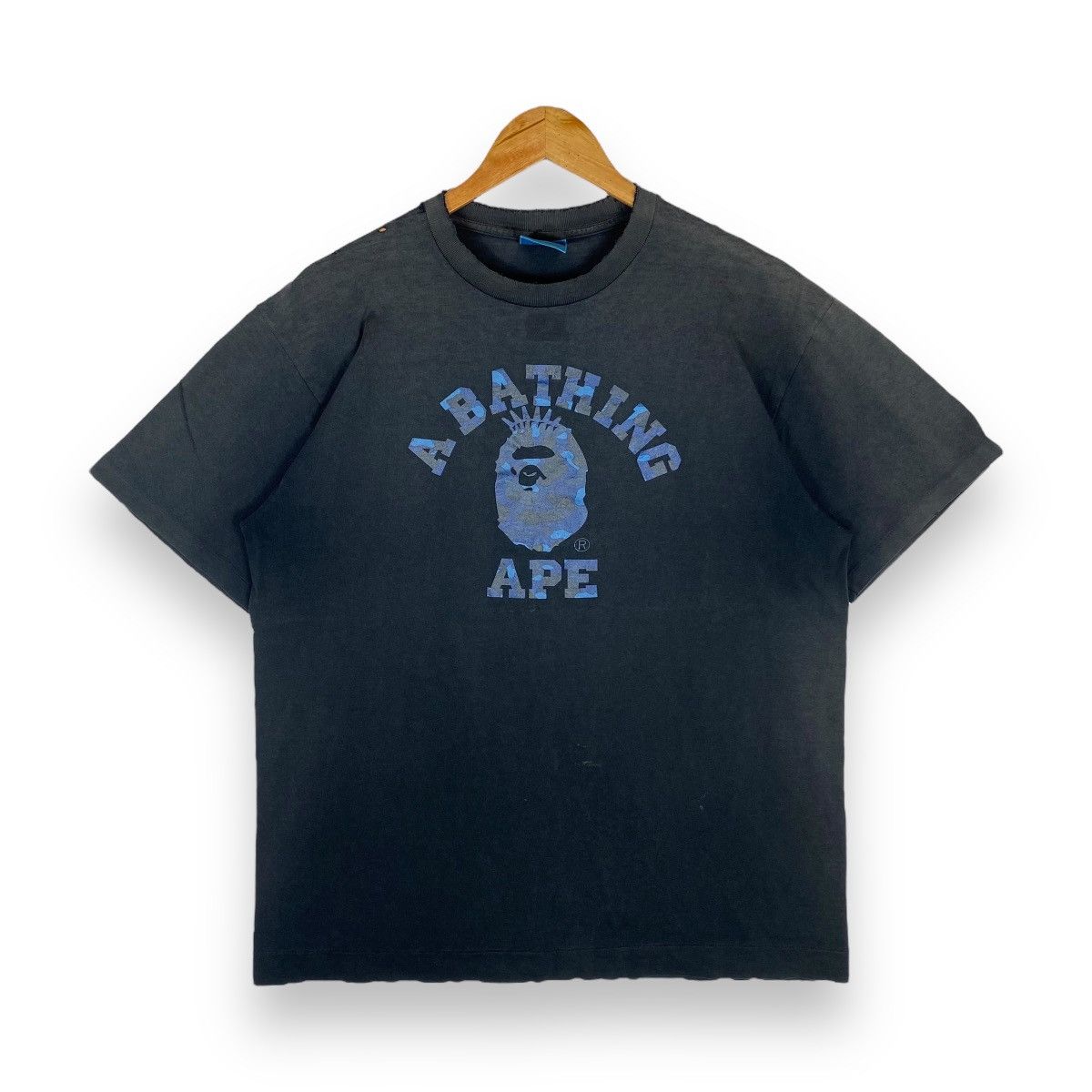 image of Bape New York City College Tee in Black, Men's (Size Large)