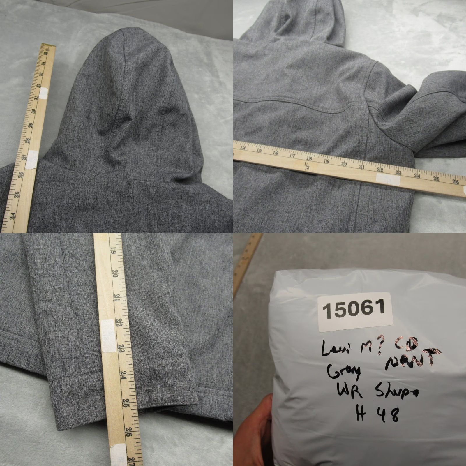 Levi's Levis Jacket Men Large Gray Sherpa Lined Water Resistant Hooded Full Zip Trucker Size US L / EU 52-54 / 3 - 9 Thumbnail