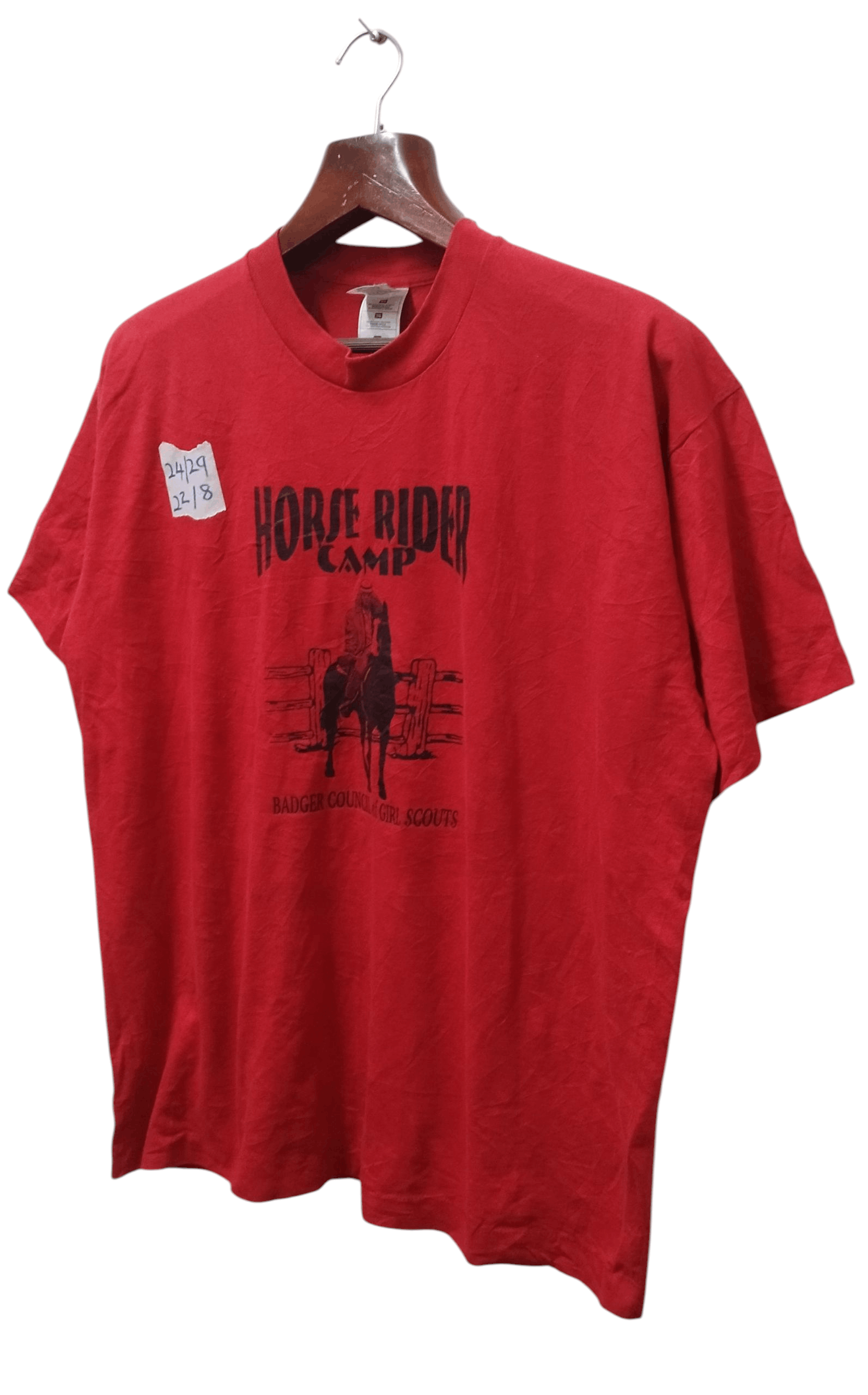 Fruit Of The Loom Vtg 90's Horse Rider Camp Scouts T-shirt Size US XL / EU 56 / 4 - 2 Thumbnail