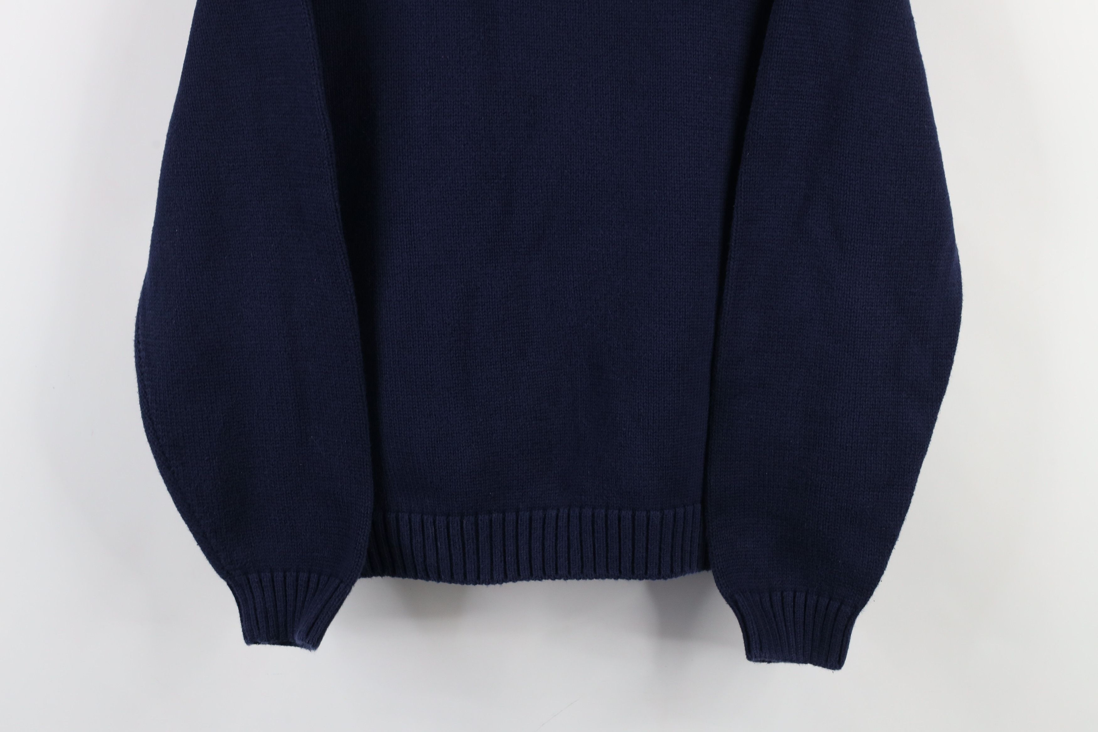 L.L. Bean × Vintage Vintage 90s LL Bean Cotton Knit Crewneck Sweater Blue USA Size M / US 6-8 / IT 42-44 - 3 Thumbnail