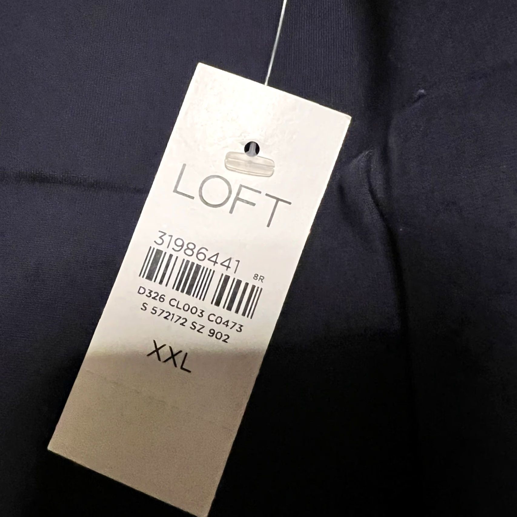 Loft LOFT Pants Womens XXL Blue Pull On Straight Leg Ponte Knit Pockets Work Jeans Trousers 39x28 Ankle Size 40" / US 18 - 3 Thumbnail