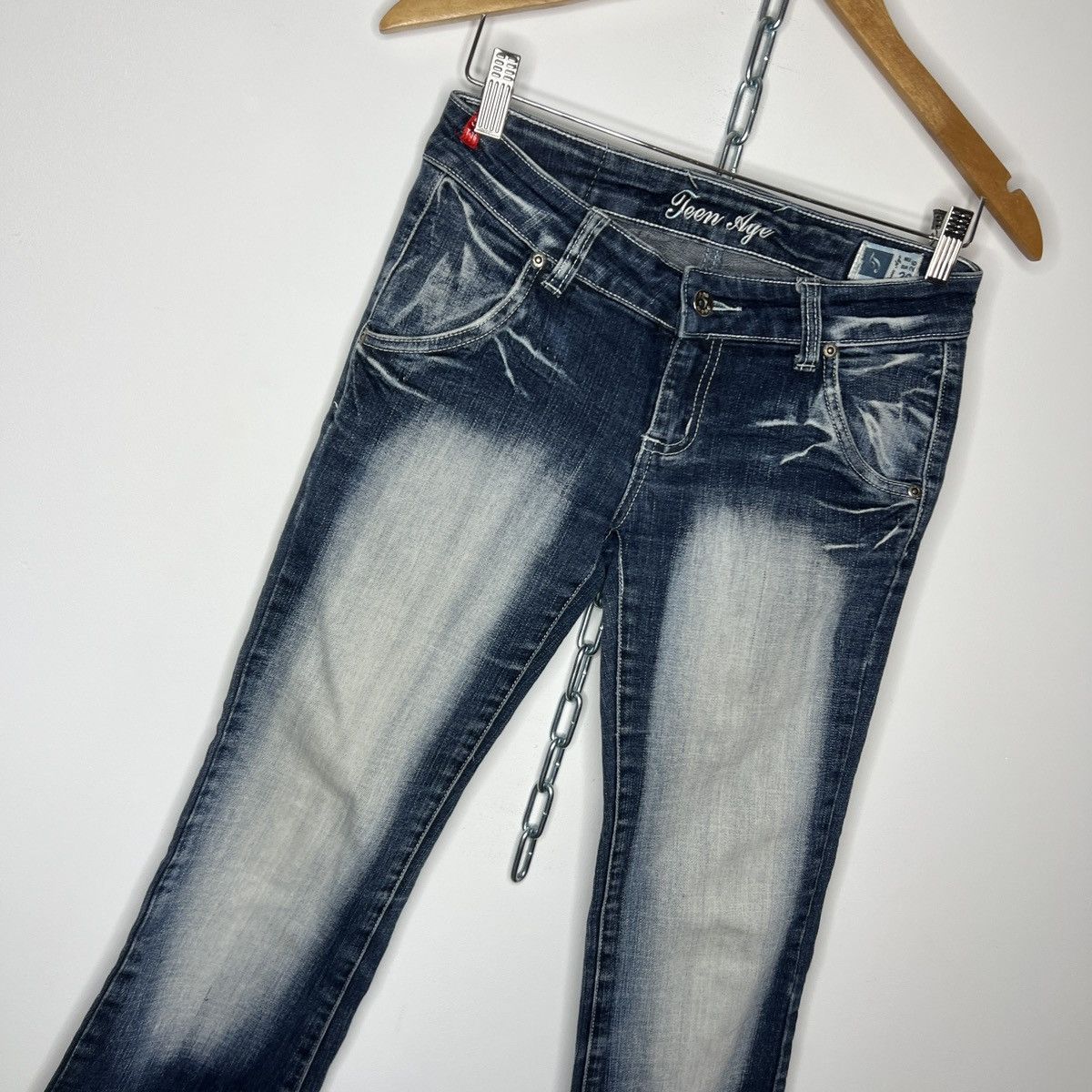 Japanese Brand Vintage Crazy Age Low Rise Bootcut Denim Jeans Baggy Tribal Size 26" / US 2 / IT 38 - 7 Thumbnail