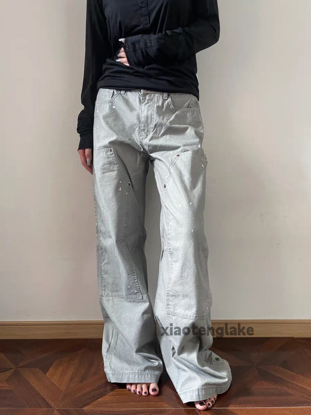 Japanese Brand Utility loose baggy skate hiphop paint stain cargo pants Size US 30 / EU 46 - 7 Thumbnail