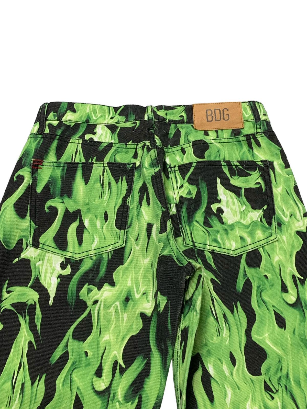 5351 POUR LES HOMMES × Junya Watanabe BDG Green Flame Bootcut Flared Denim Pants Size US 29 - 10 Thumbnail