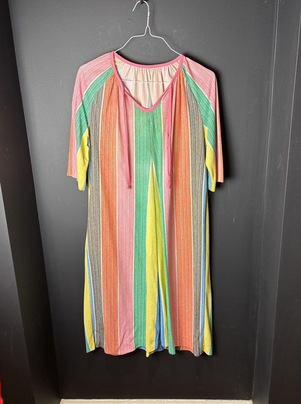 Vintage 1970s Beach Dress Vintage Sun Dress Frock Mod MCM Terry 70s Size ONE SIZE - 1 Thumbnail