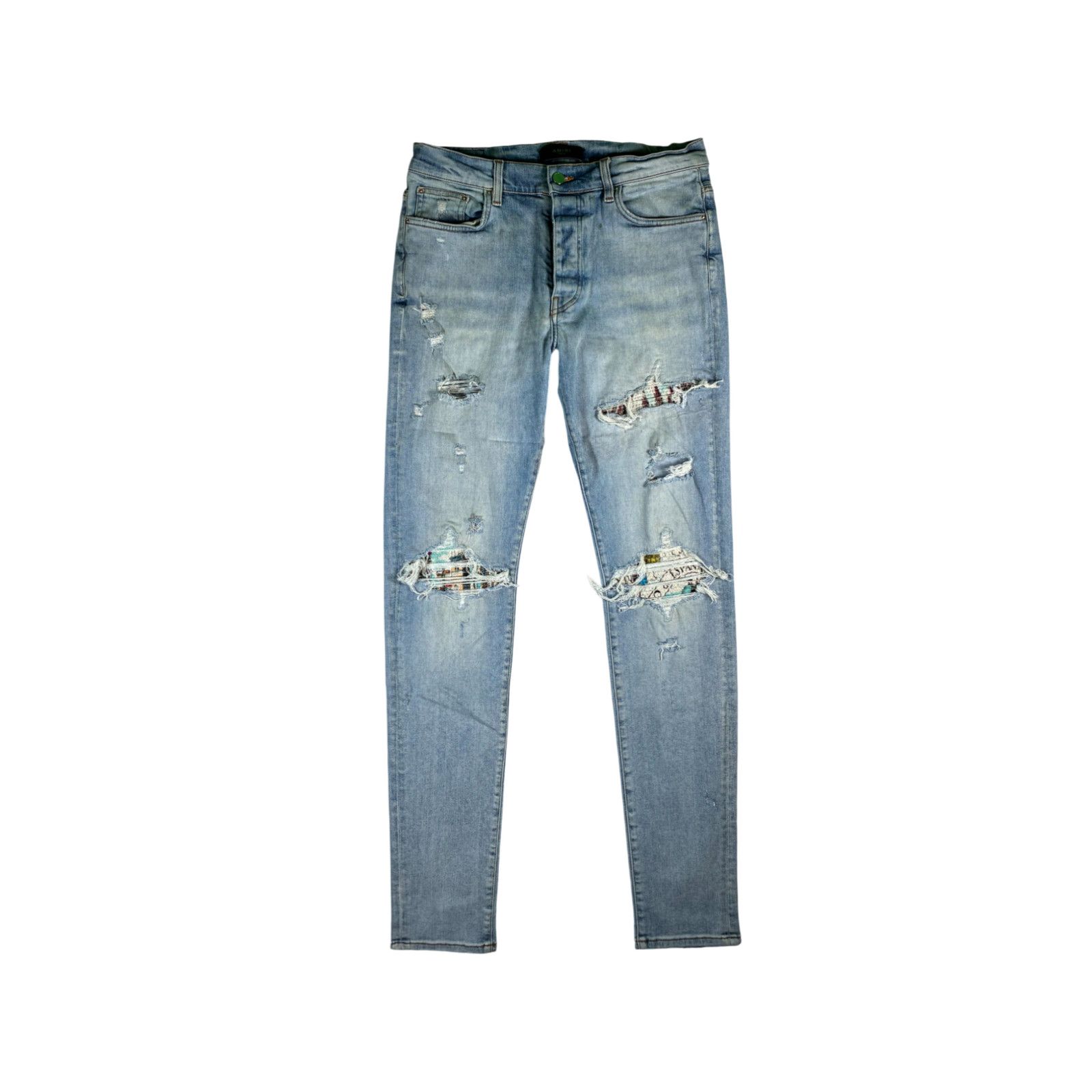 Amiri Amiri MX1 Map Patch Light Wash Jeans Size US 34 / EU 50 - 1 Thumbnail