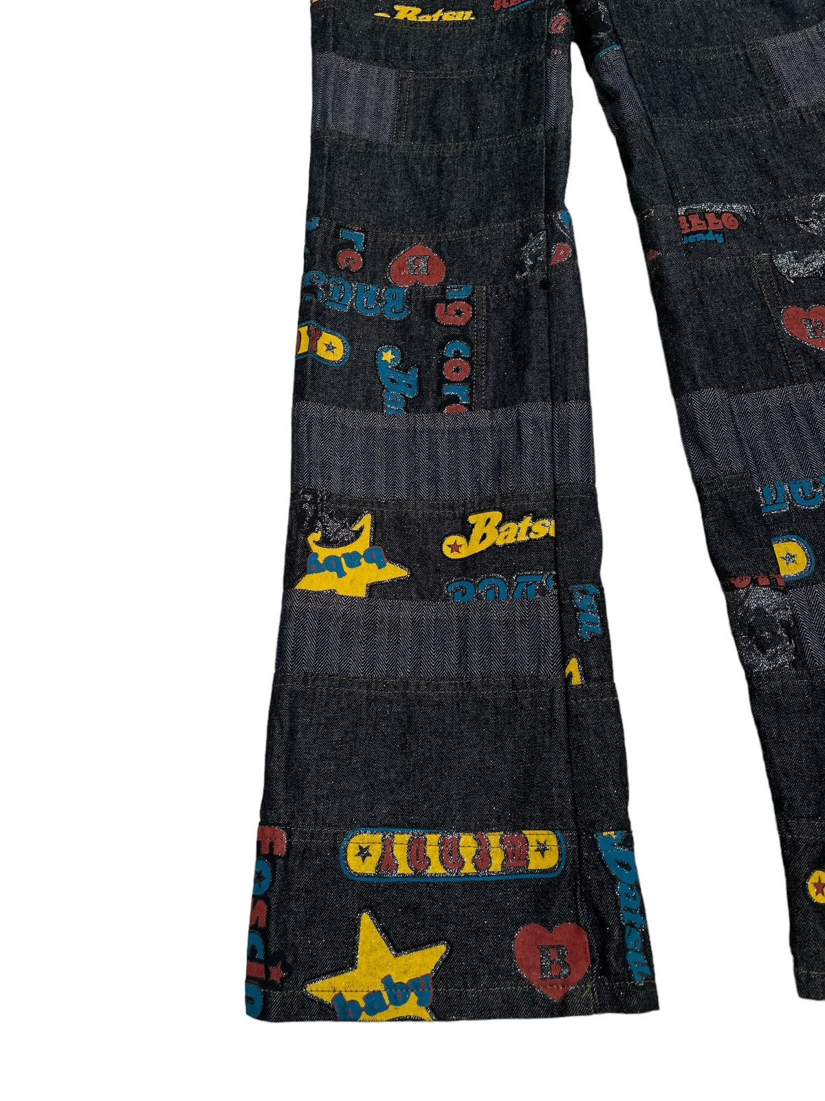 If Six Was Nine Rare Vintage Japanese Brand Ba-Tsu Hagi Flared Denim 1990s Size US 29 - 8 Thumbnail