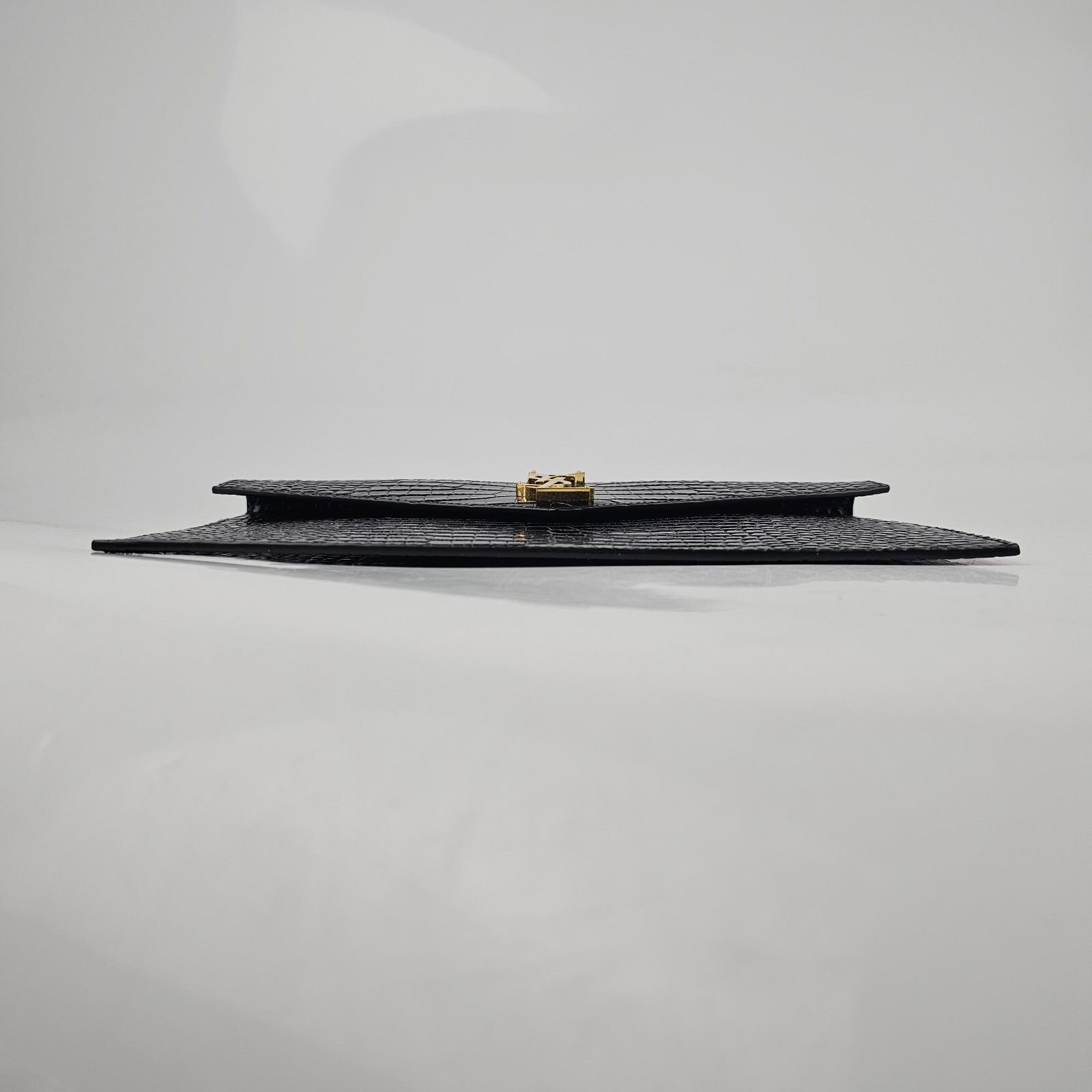 Saint Laurent Paris SAINT LAURENT Medium Uptown Envelope Embossed Black Leather Size ONE SIZE - 6 Thumbnail
