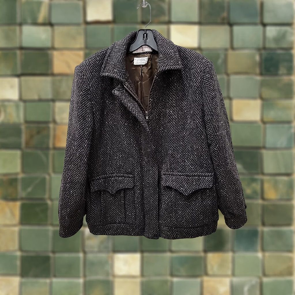 Vintage VINTAGE Henry White Dublin THE REAL MAGEE Wool Tweed Jacket Women Size 14 Brown Size XL / US 12-14 / IT 48-50 - 1 Thumbnail