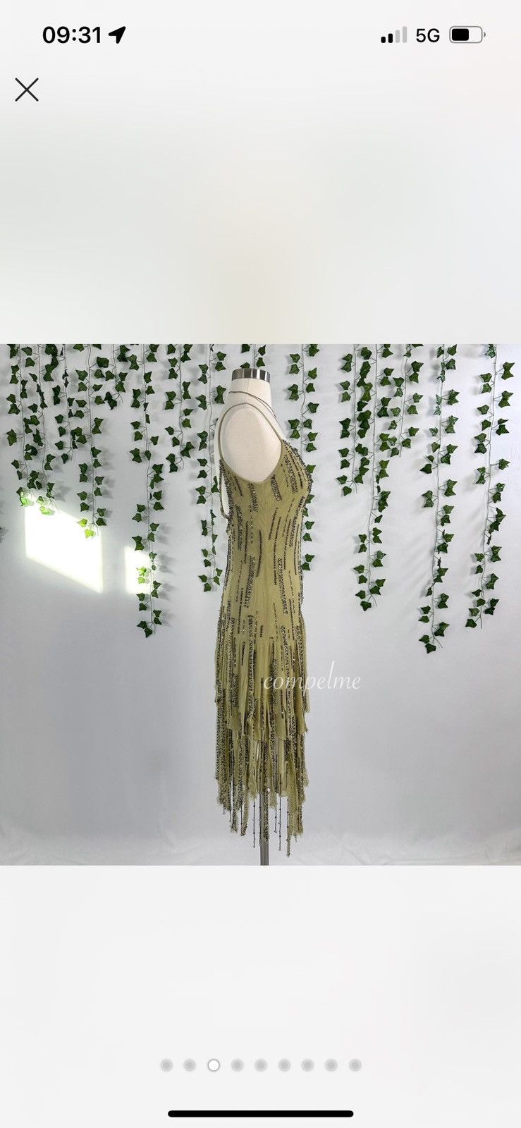 Designer Vintage Caché beaded Silk Dress Size S / US 4 / IT 40 - 5 Thumbnail