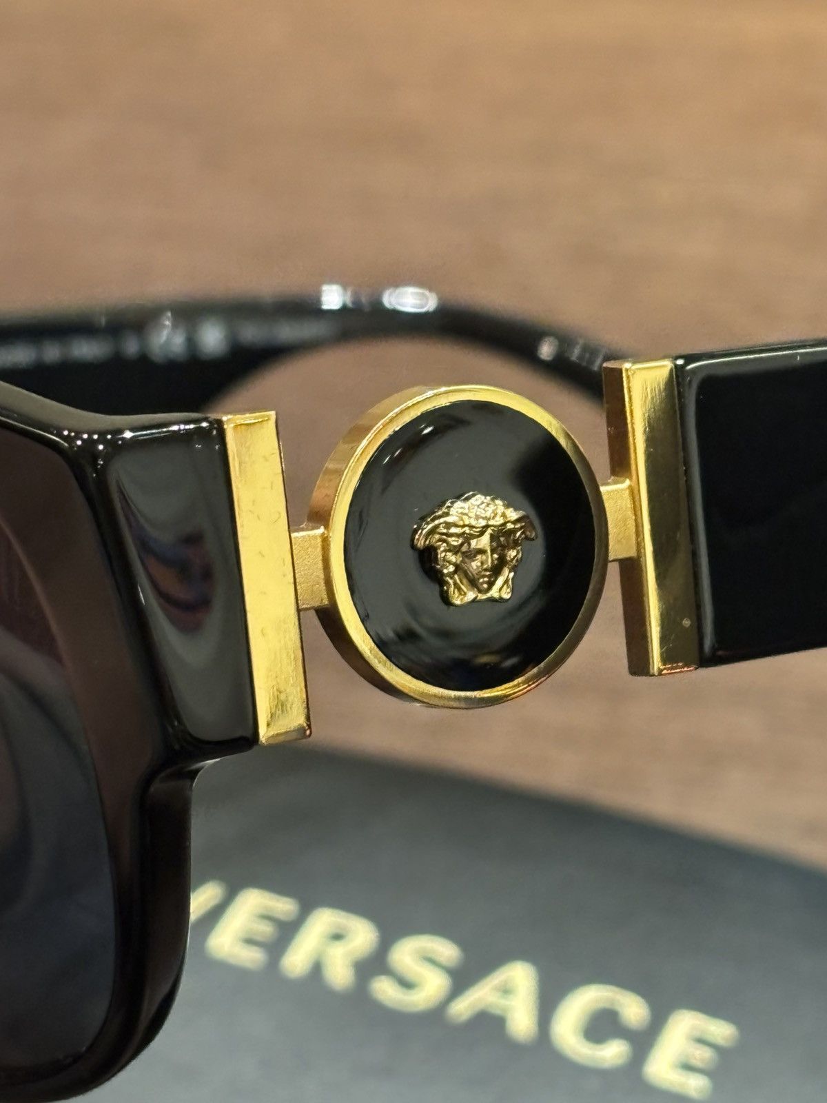Versace Versace Black Gold Sunglasses Size ONE SIZE - 5 Thumbnail