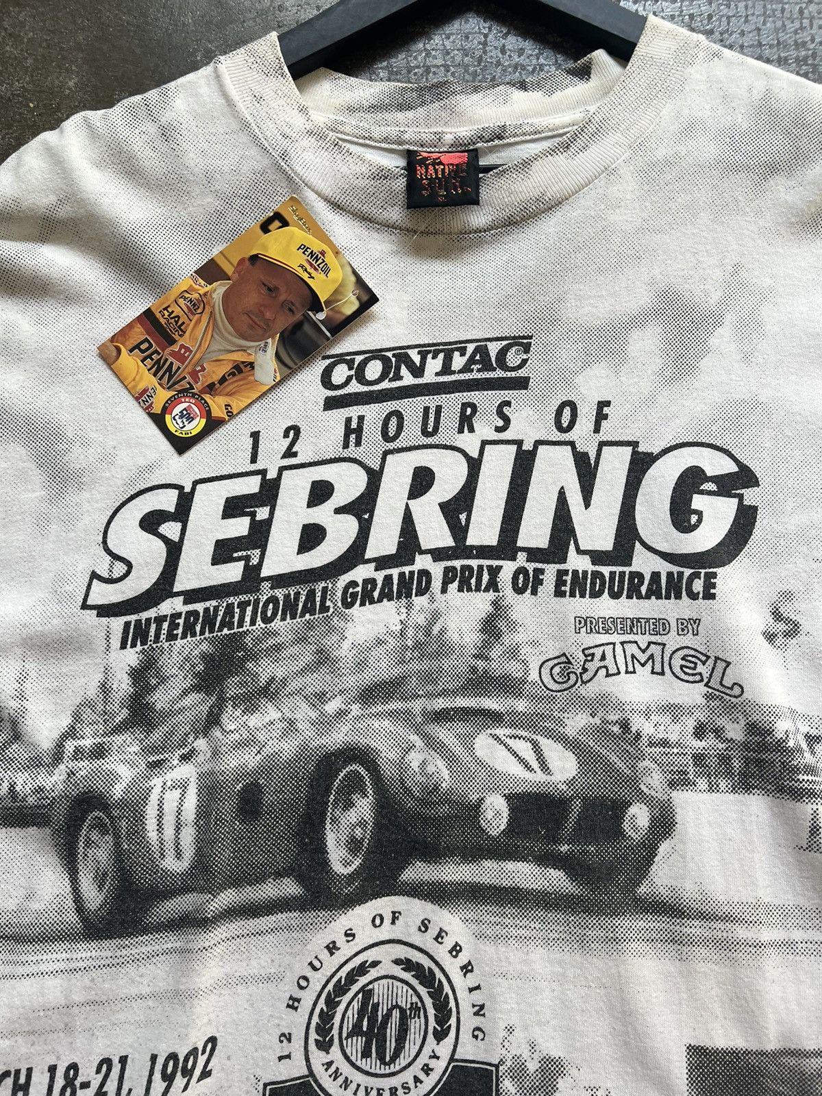 Vintage 1992 Sebring endurance race all over print t-shirt