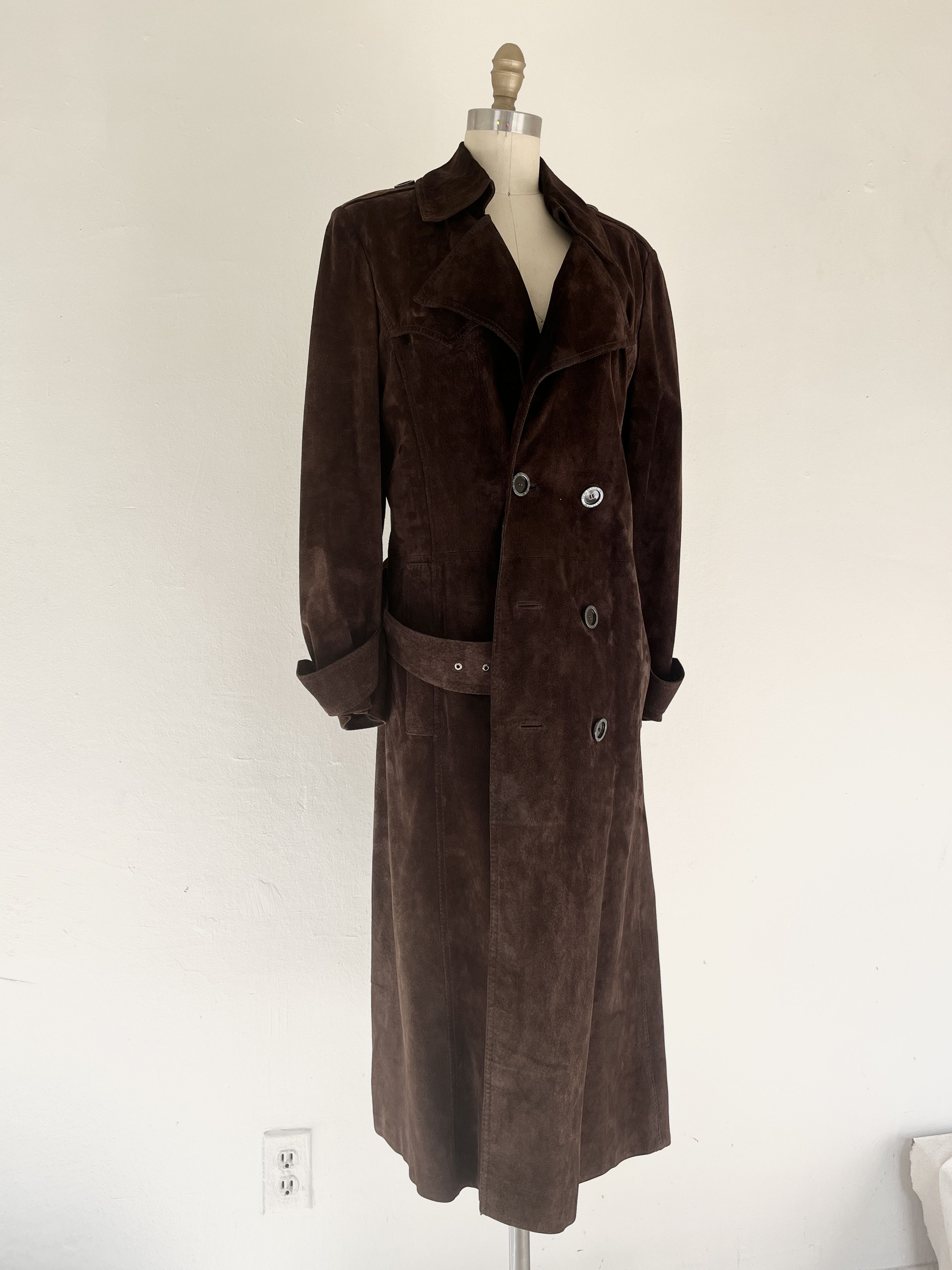 image of Hermes Vintage Hermès Sport Trench Coat in Brown, Men's (Size Small)