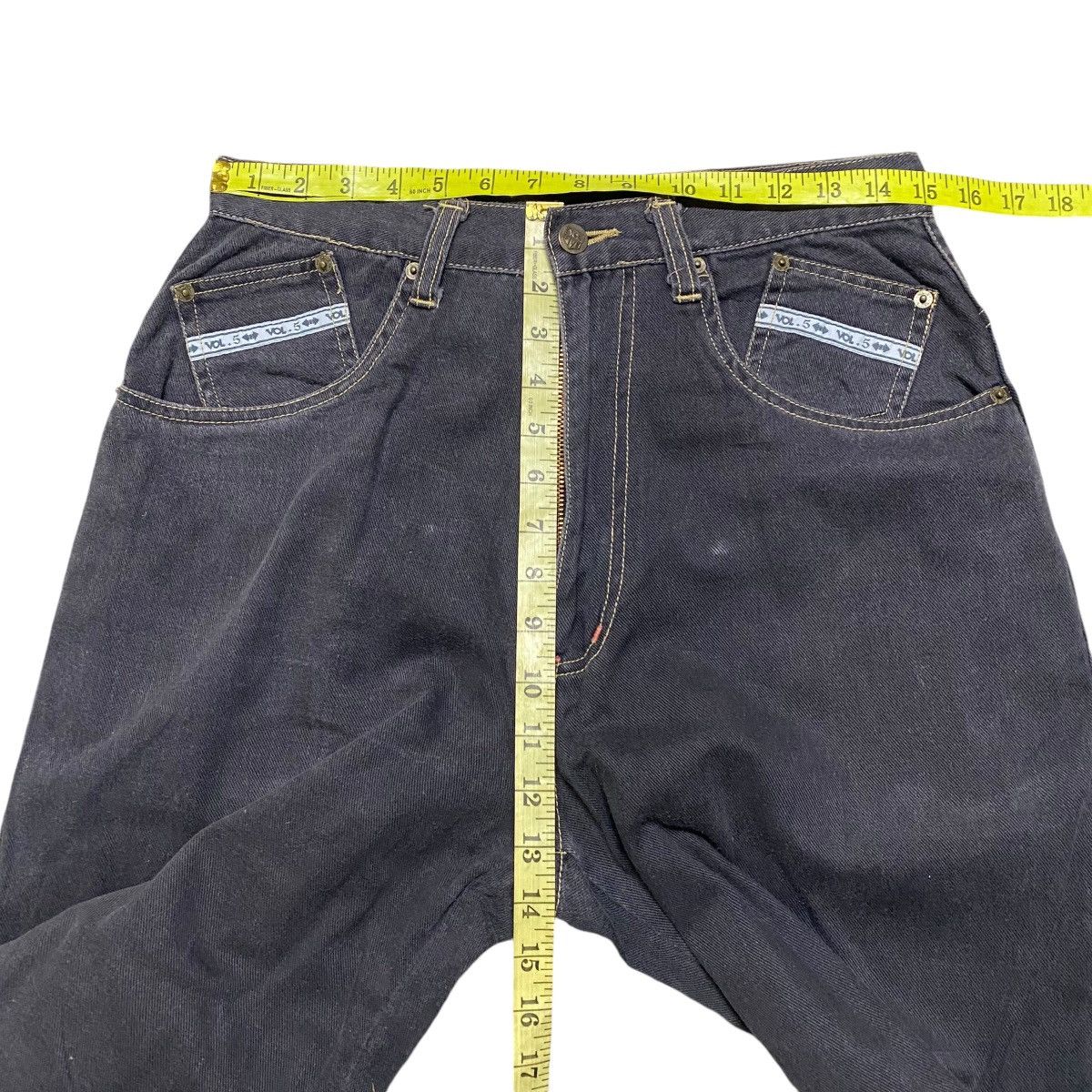 Vintage VOLUME FIVE Black Denim Baggy Skater Pant Size US 29 - 15 Thumbnail