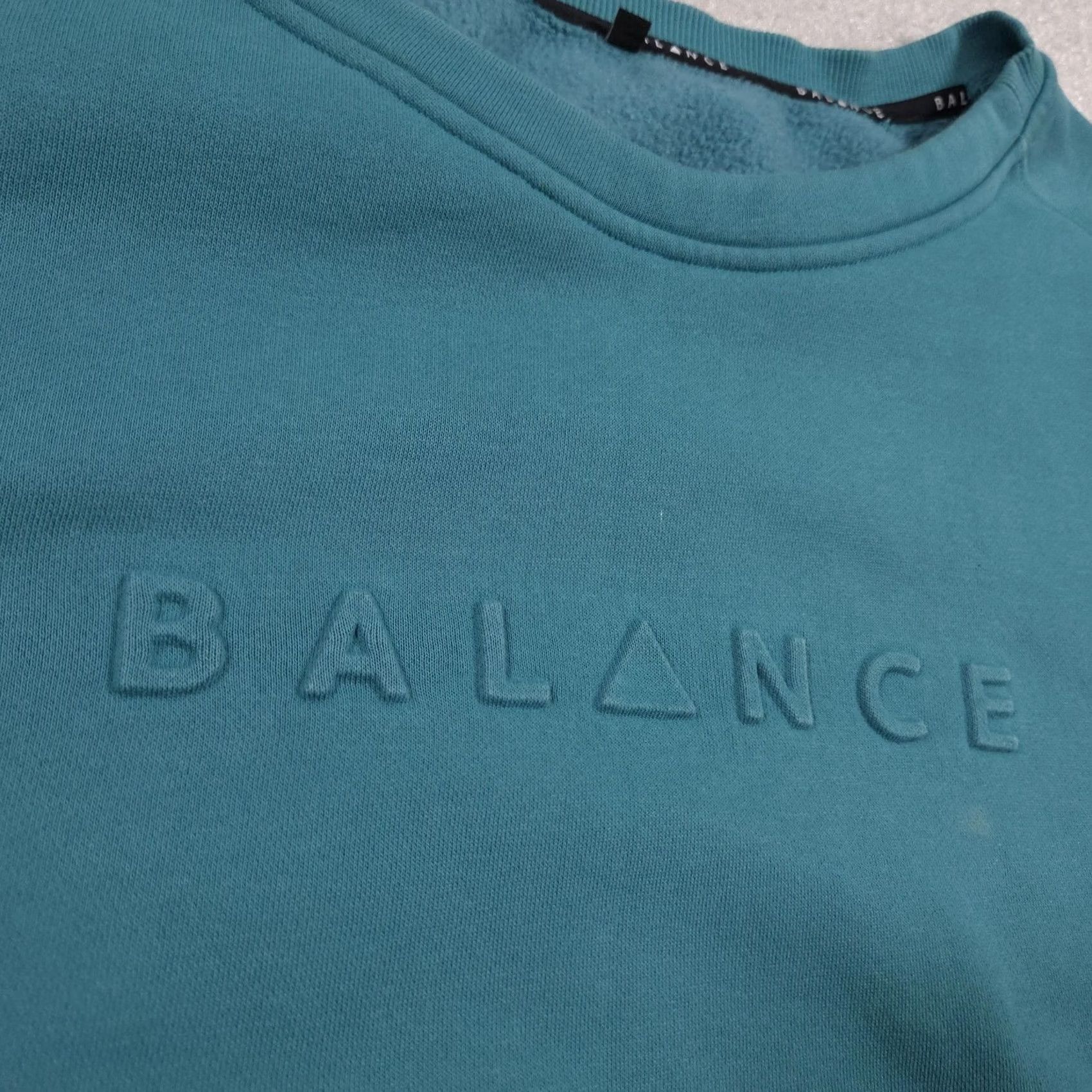 Logo 7 VINTAGE? Balance Athletica Sweatshirt Womens M Teal Cropped Crewneck Embossed Logo Size M / US 6-8 / IT 42-44 - 4 Thumbnail