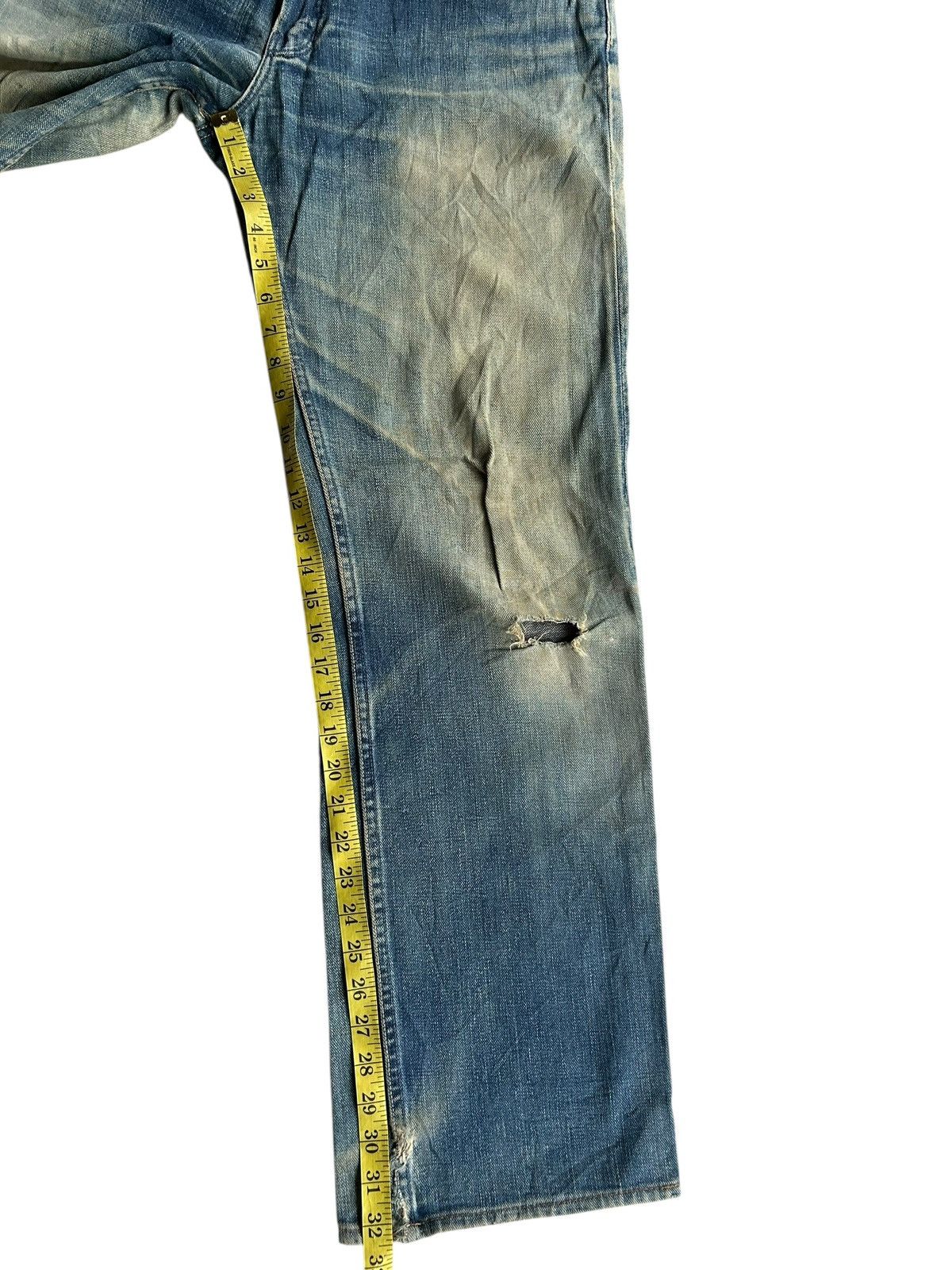 Kapital × Vintage × Wrangler VINTAGE WRANGLER BLUE BELL SELVEDGE DISTRESSED RUSTY DENIM Size US 30 / EU 46 - 20 Thumbnail