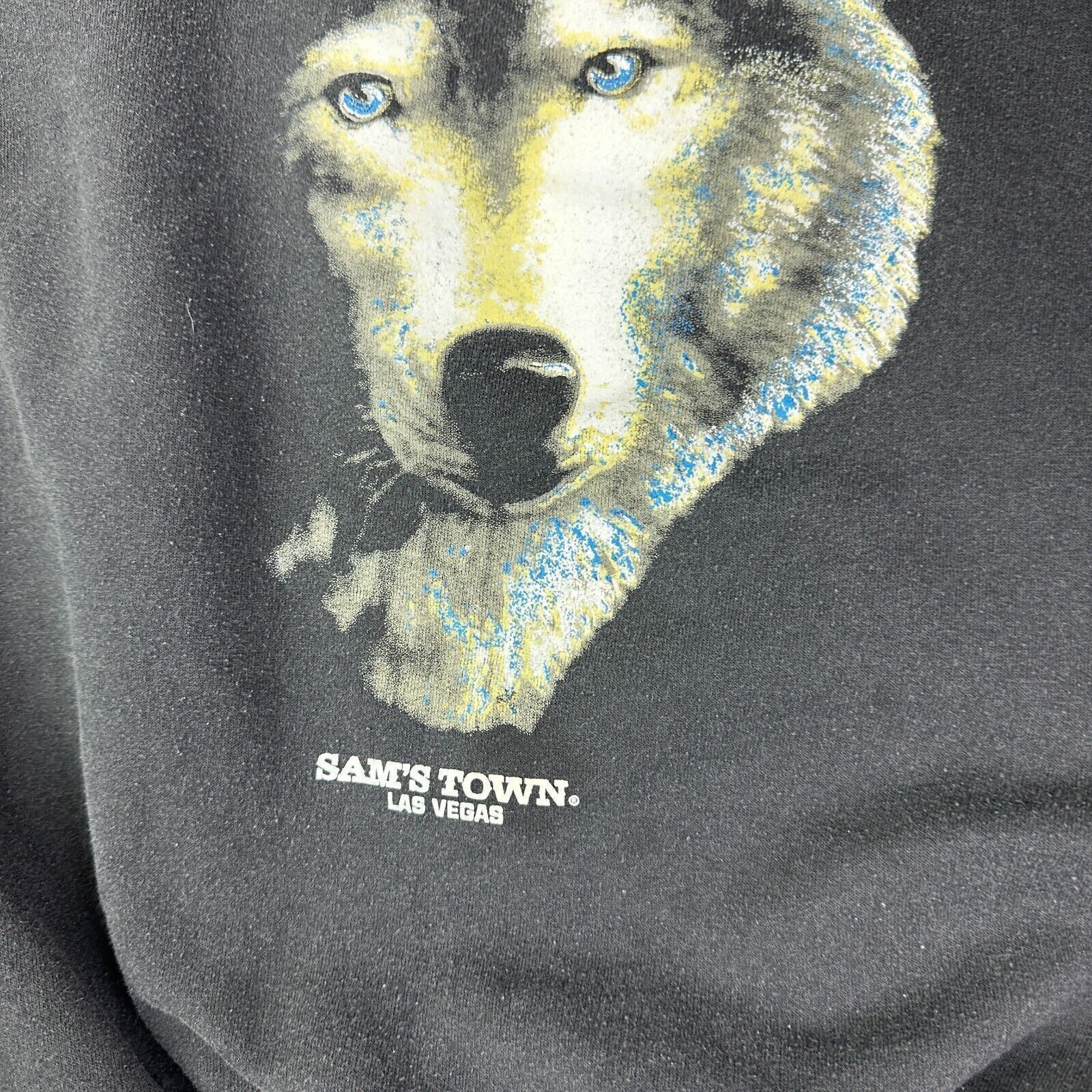 Hanes Vintage Sam's Town Las Vegas Wolf Black Sweater Men Size L Size US L / EU 52-54 / 3 - 3 Thumbnail