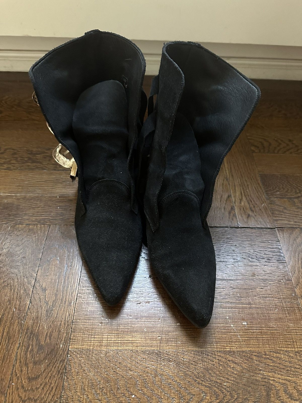 Other LAST DROP Hand Made Suede Western Buckle Boot Winklepickers Size US 9 / EU 42 - 5 Thumbnail