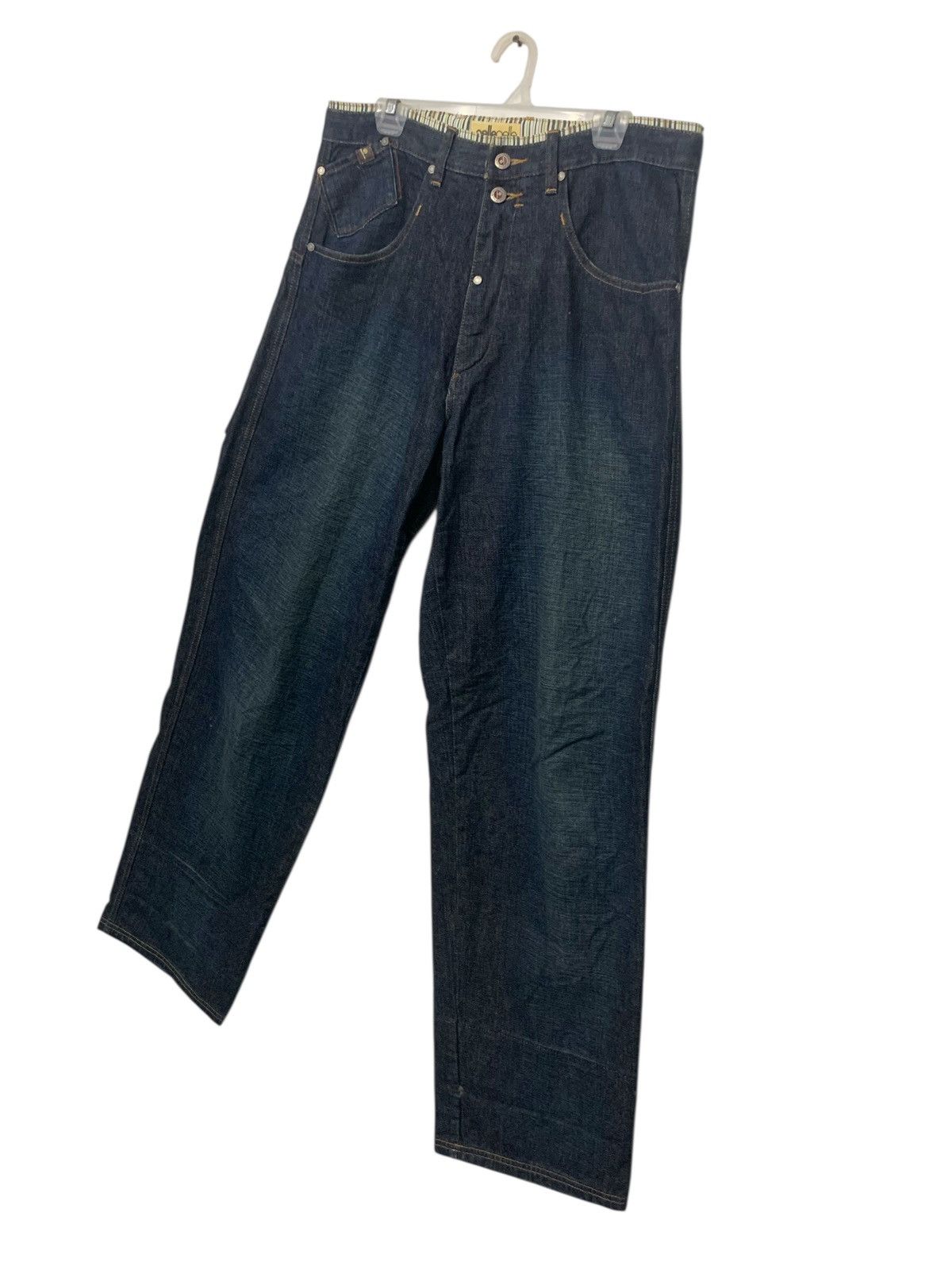 Pelle Pelle × Vintage Rare Vintage Pelle Pelle Buckle Back Baggy Style Jeans Size US 35 - 2 Thumbnail