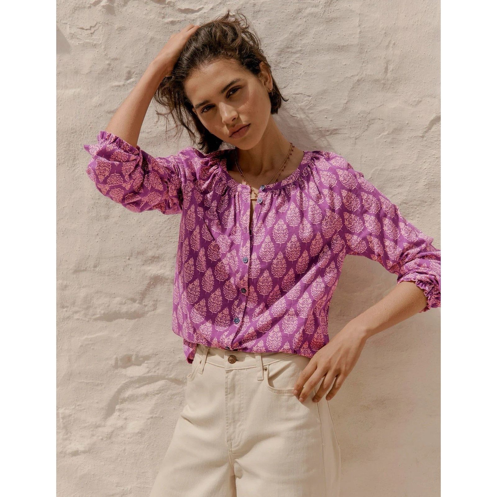Boden Boden Isla Long Sleeve Jersey Shirt Womens Top Size 0 Size XS / US 0-2 / IT 36-38 - 7 Thumbnail