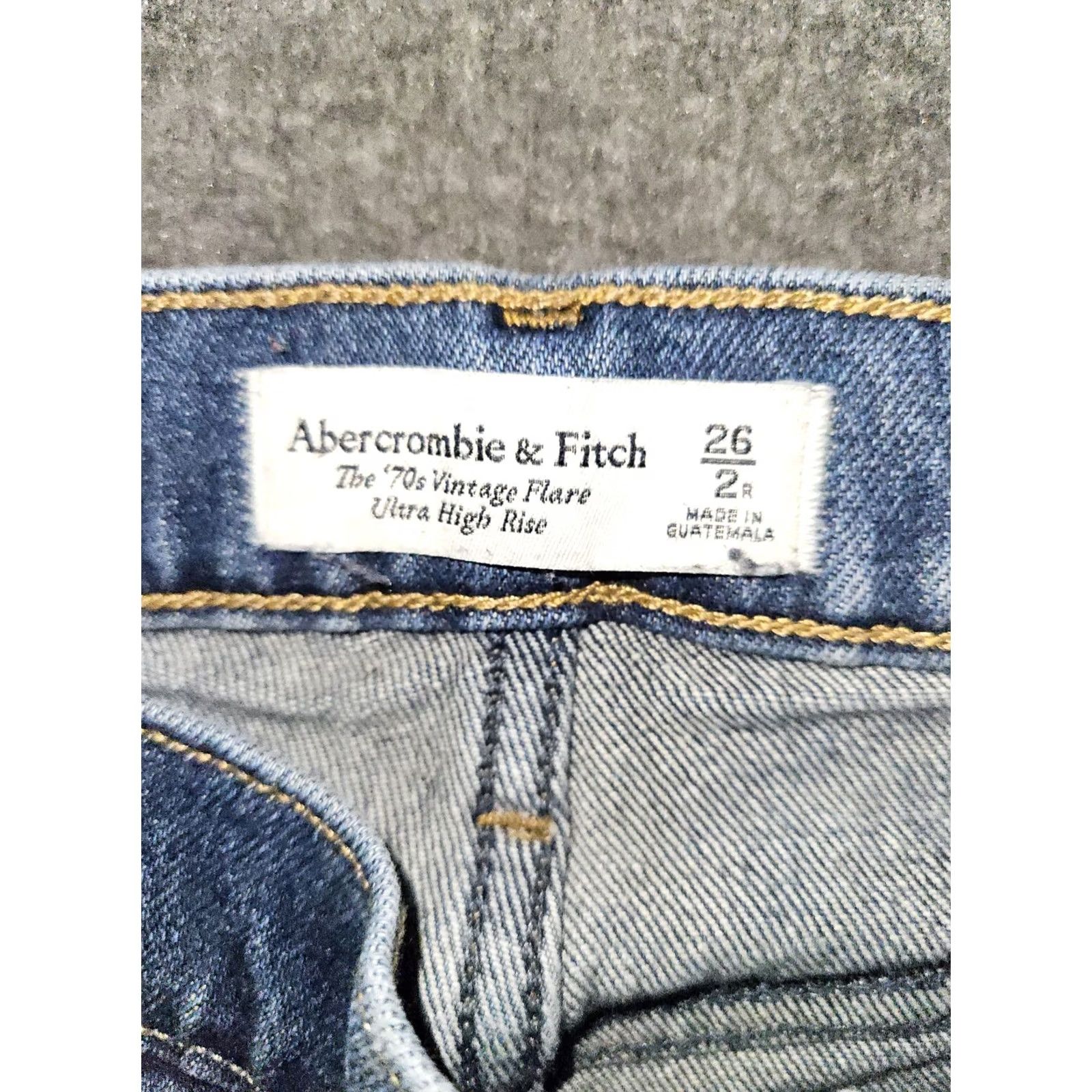Abercrombie & Fitch VINTAGE Abercrombie & Fitch The 70's Flare Jeans Women's 2 Regular 27 in Blue Denim Jeans Flared 90s Bohemian Love Womens Size 26" / US 2 / IT 38 - 2 Thumbnail