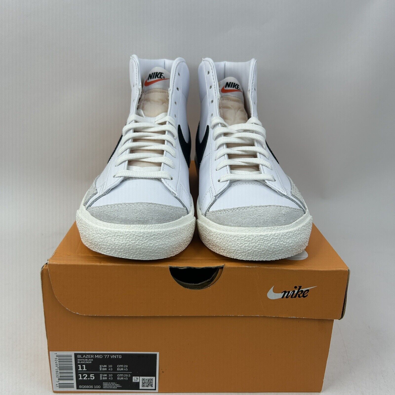 Nike Nike Blazer Mid ‘77 Vintage “White Black” 2024 Size US 11 / EU 44 - 2 Thumbnail