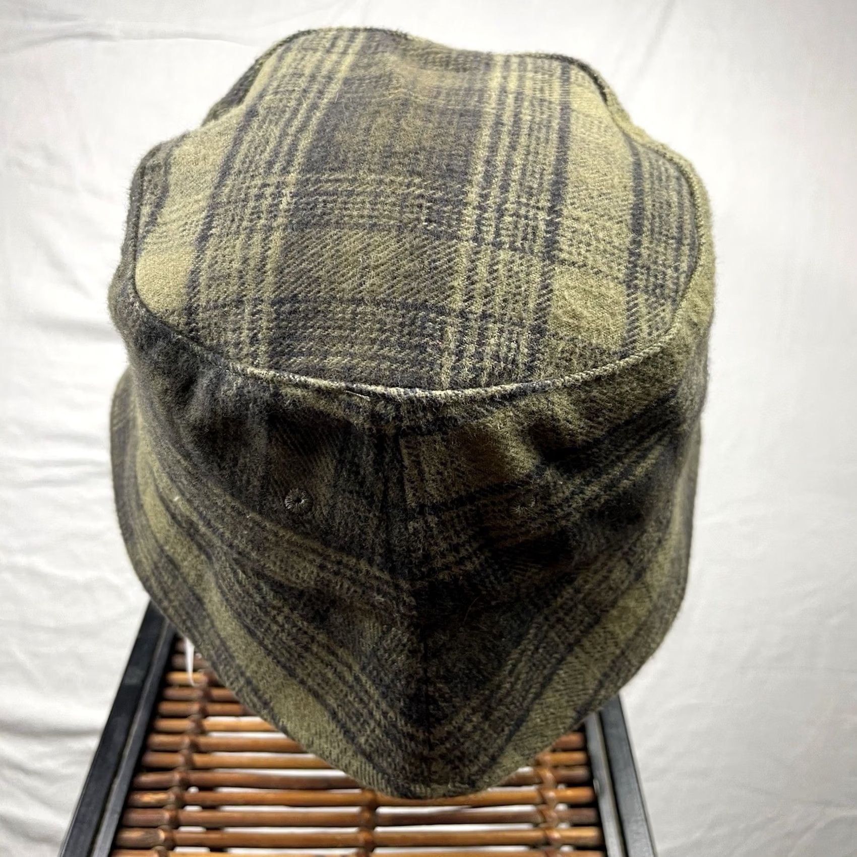 Battenwear Battenwear Bucket Hat Mens XL Green Plaid Flannel Outdoor Made In USA Size ONE SIZE - 5 Thumbnail