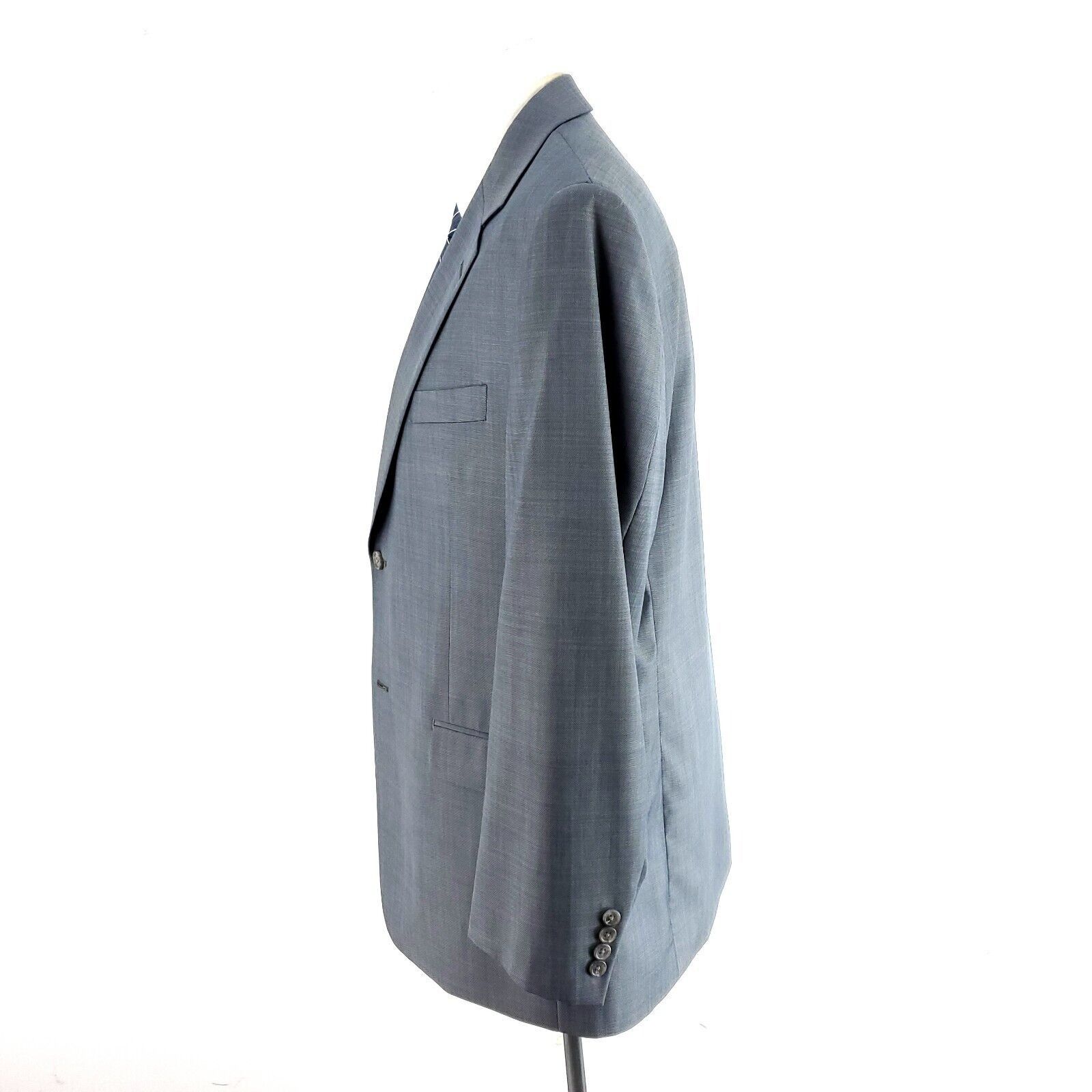 Joseph Abboud Joseph Abboud Wool 2 Button 2 Piece Suit 42R Blue Birdseye 3 Size 42R - 5 Thumbnail