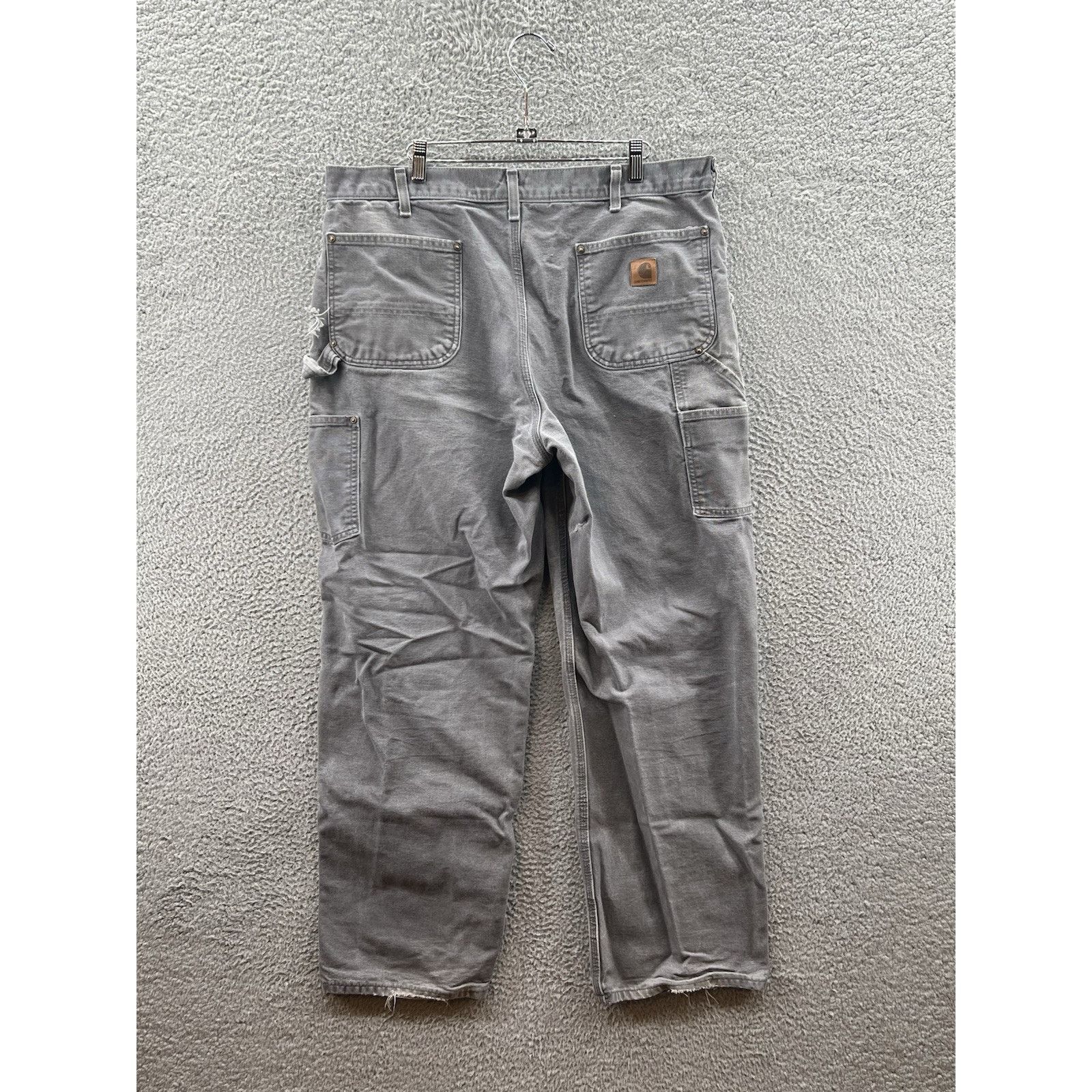 Carhartt Carhartt B136 GVL Double Knee Duck Canvas Pants Grey 38x32 Size US 38 / EU 54 - 2 Thumbnail